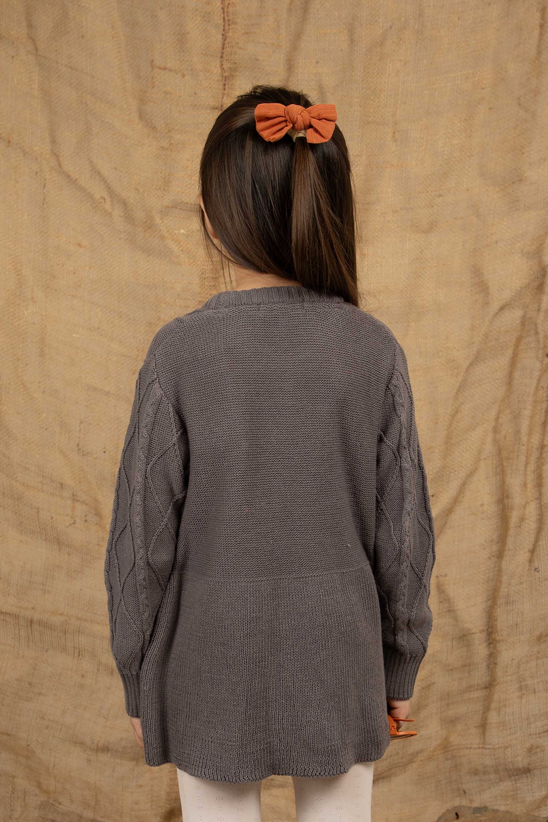 Peplum Sweater Grey - Image 4