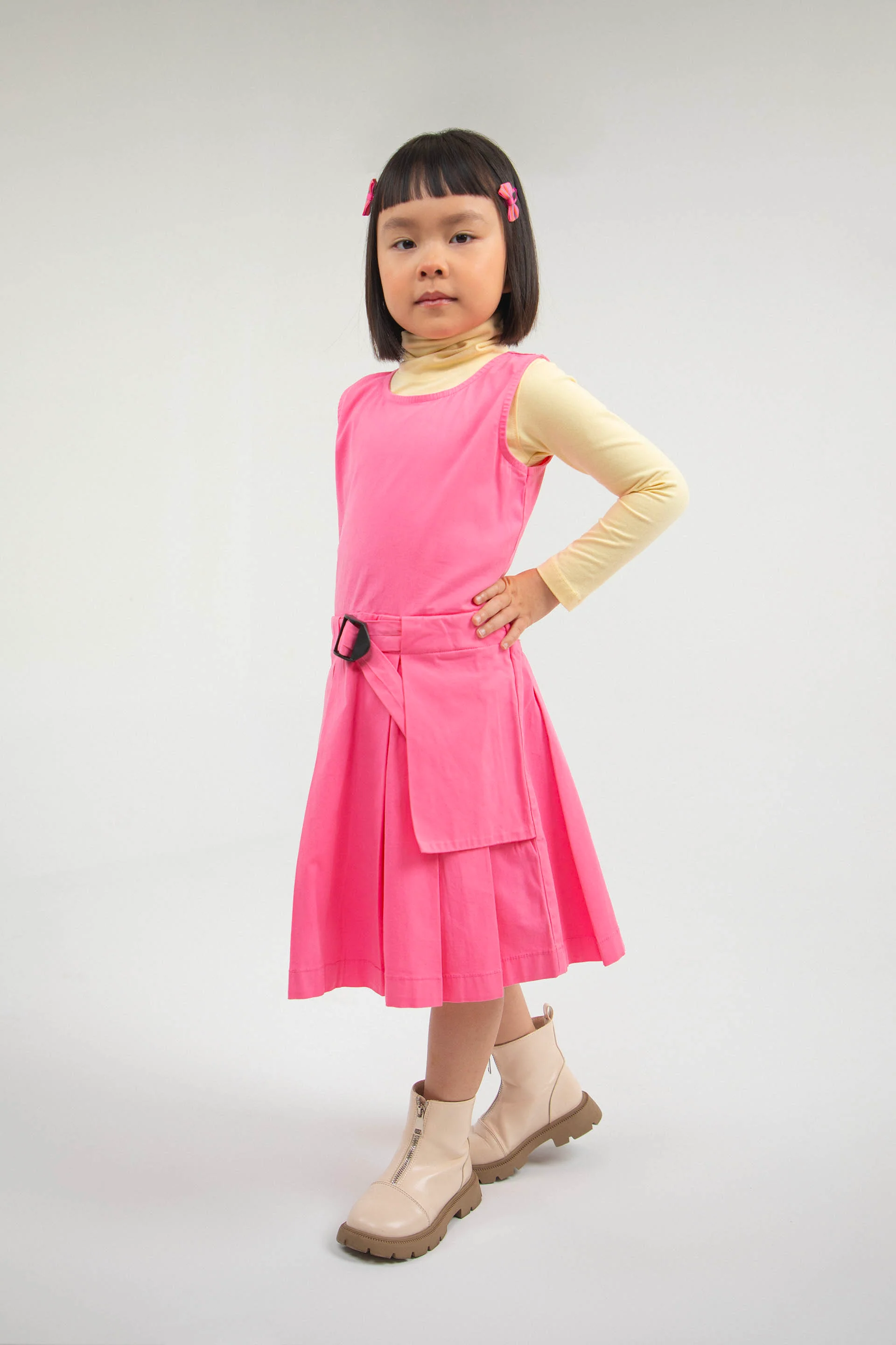 Pleated Dress Pink - Image 2