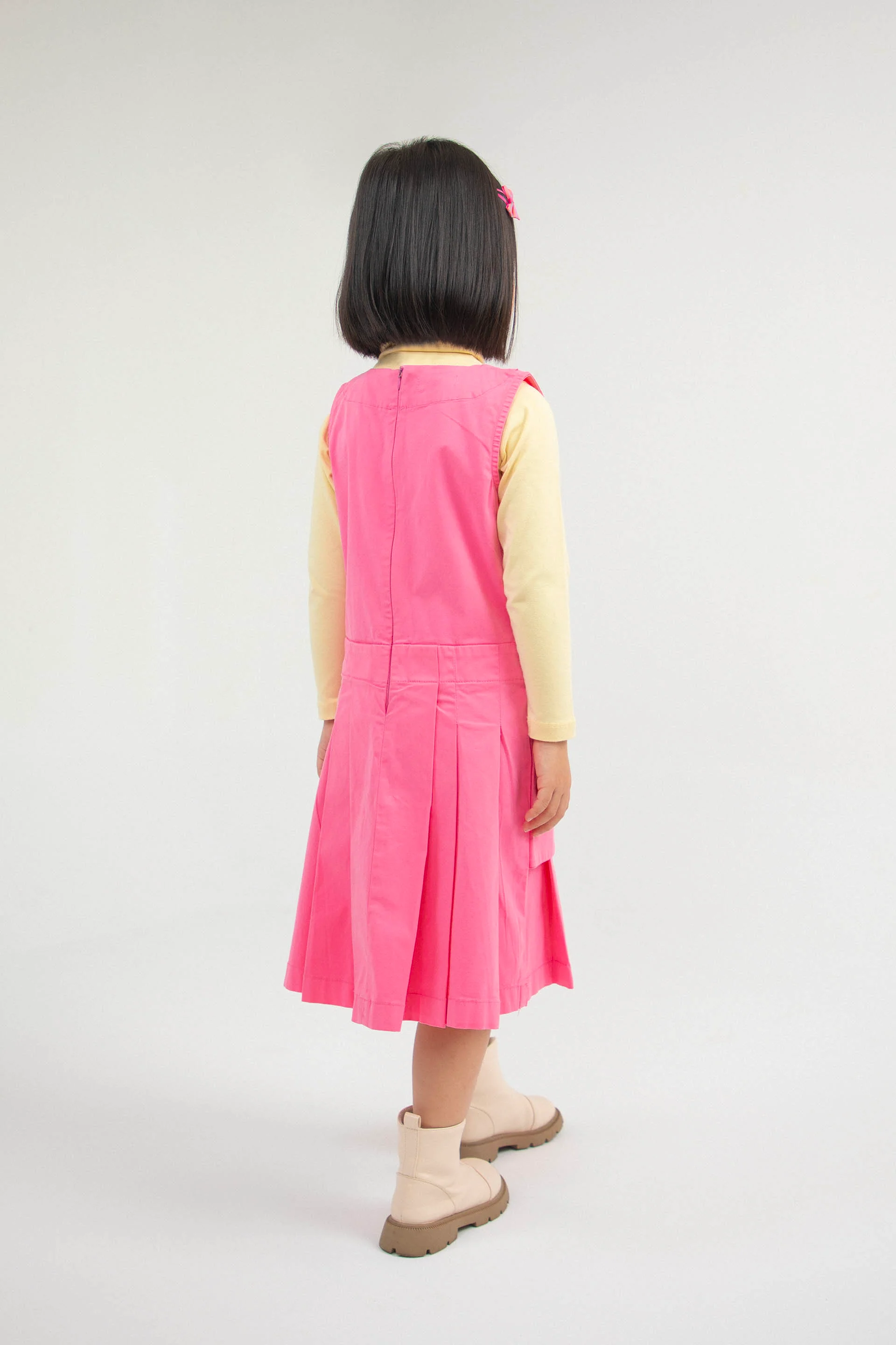 Pleated Dress Pink - Image 3