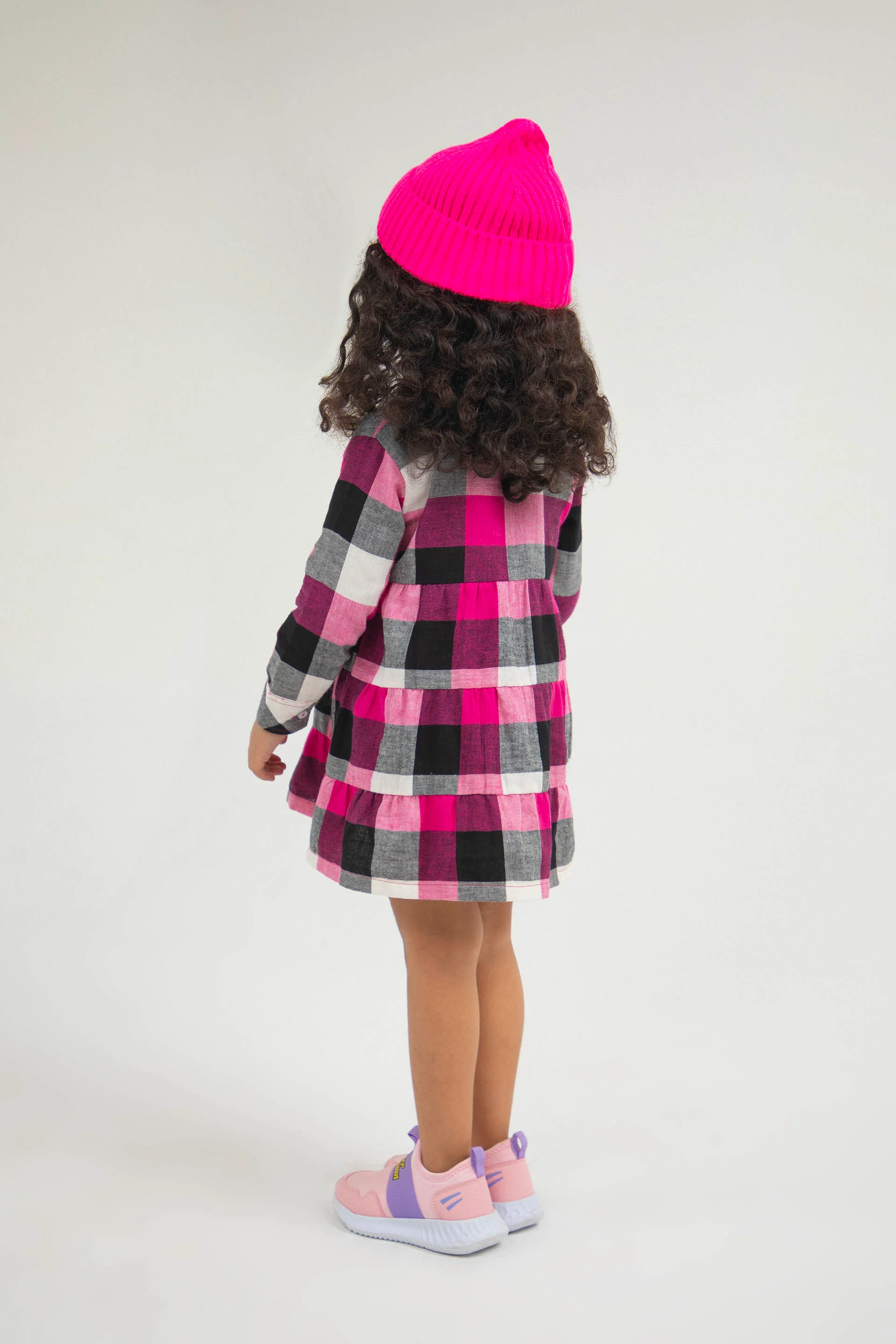 Check Shirt Dress Multi - Image 3