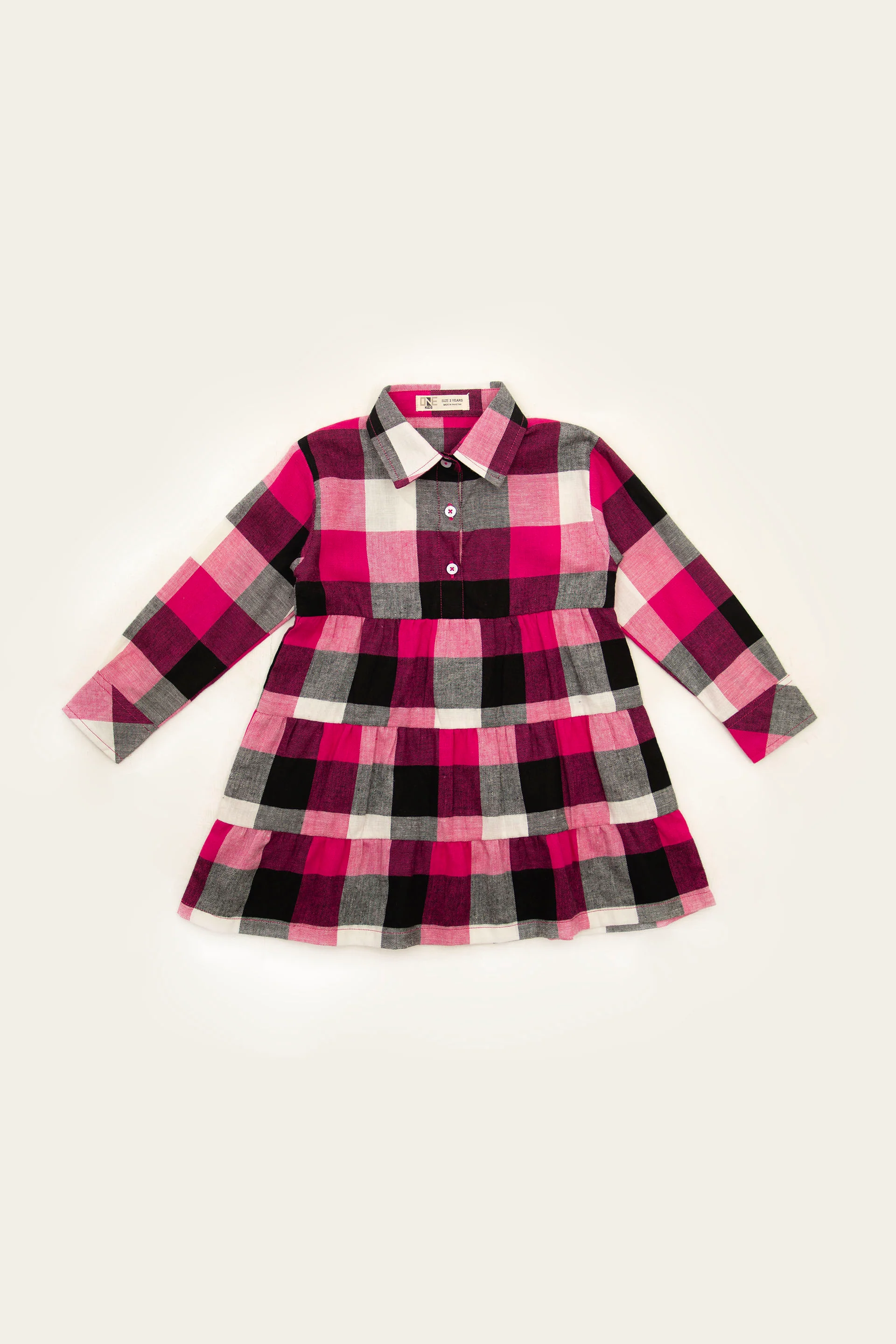 Check Shirt Dress Multi - Image 4