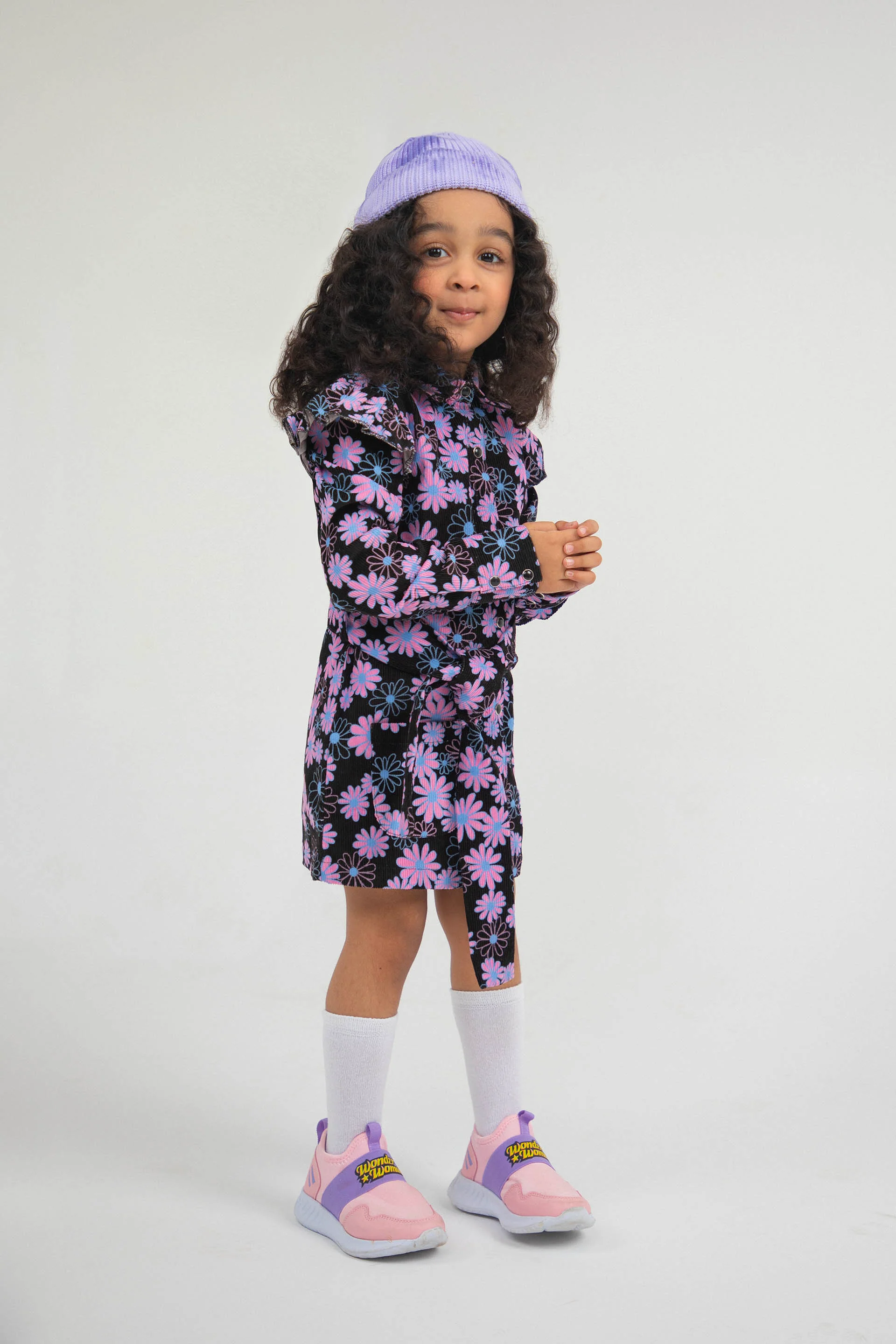 Corduroy Shirt Dress Pink - Image 2