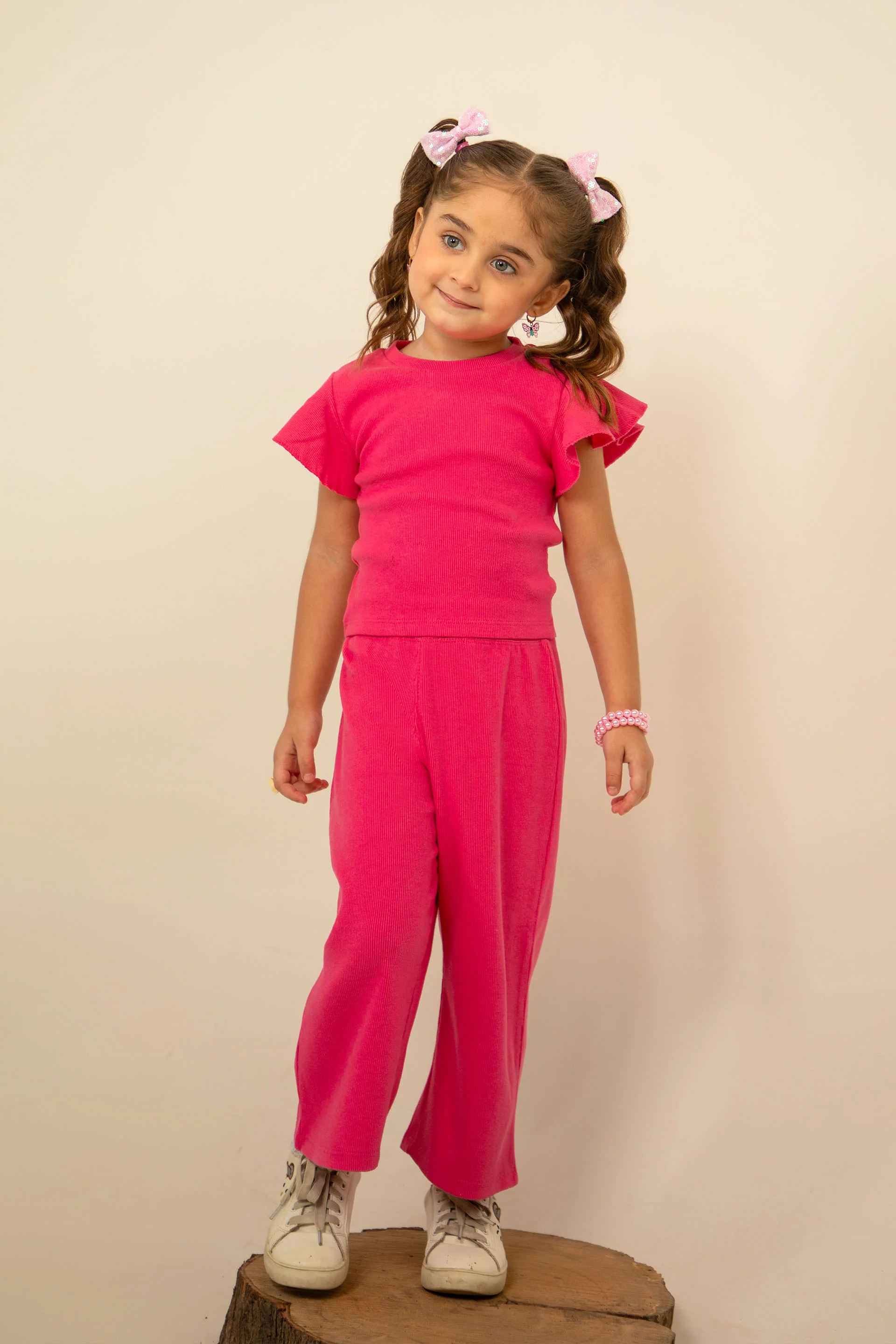 Rib Tee Pink - Image 3