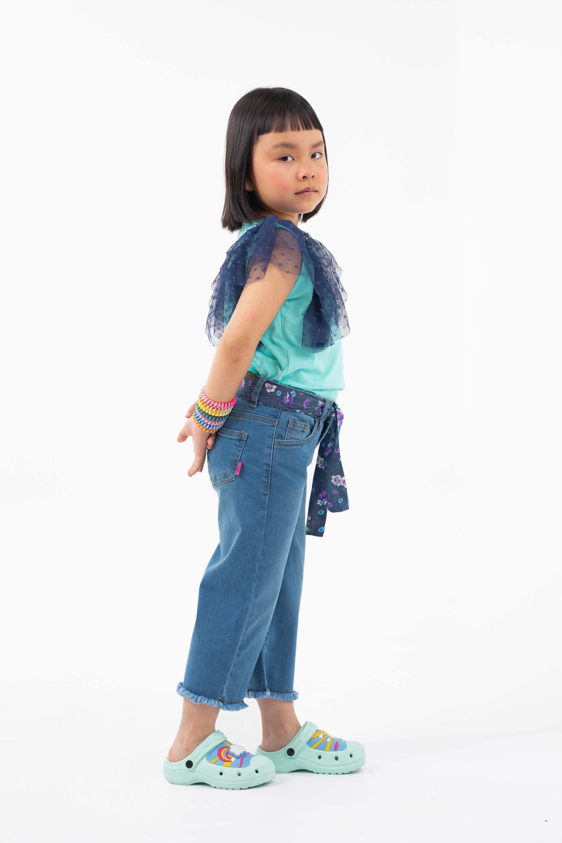 Ruffled Tee Blue - Image 4