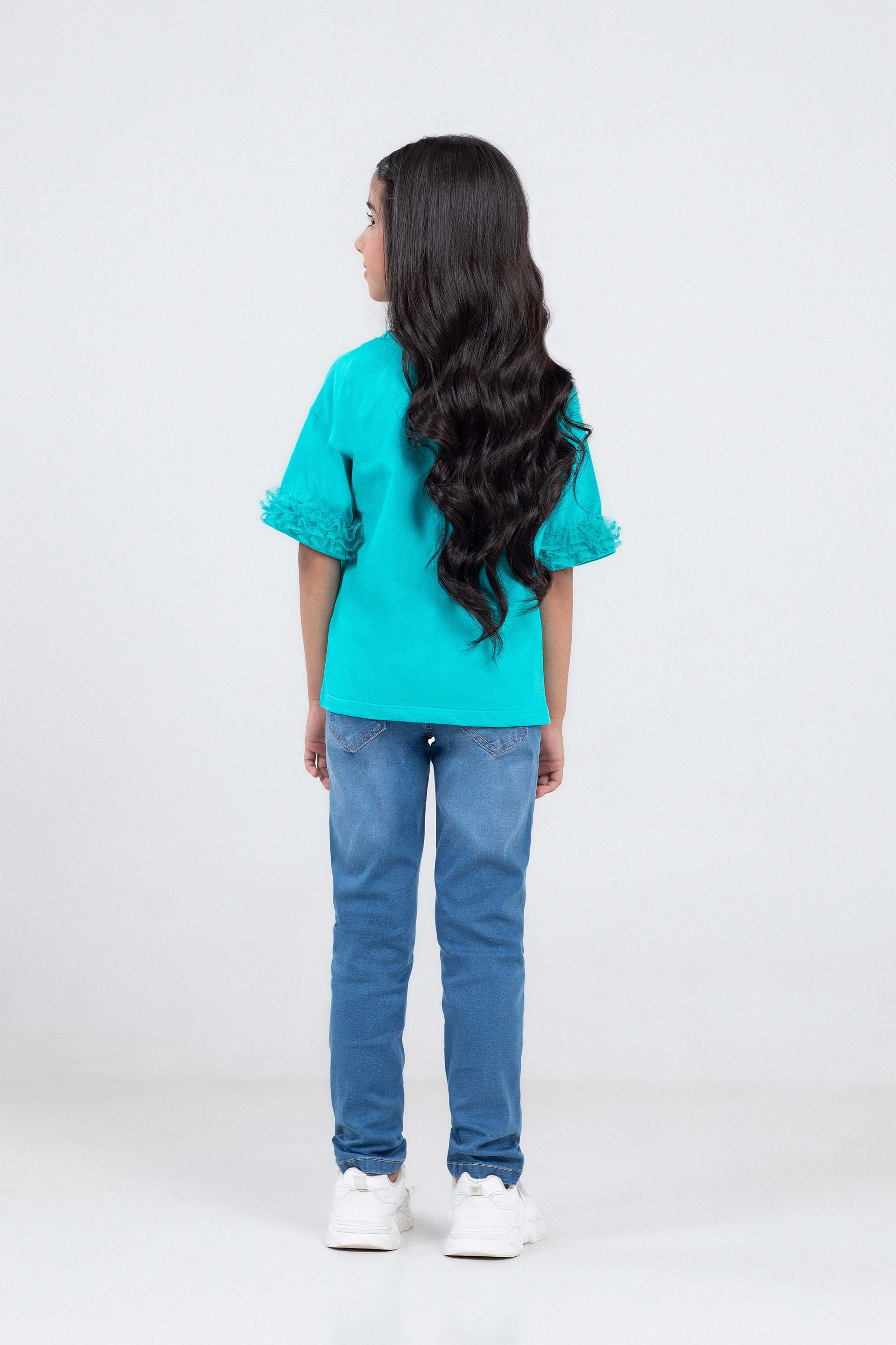 Ruffled Embellished Tee - Image 4