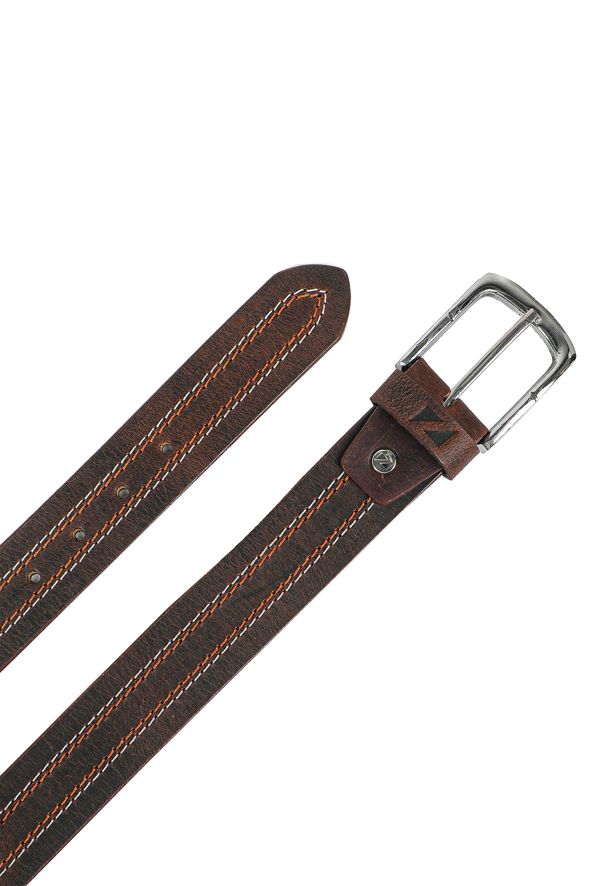 Top Stitch Belt Dark Brown - Image 2
