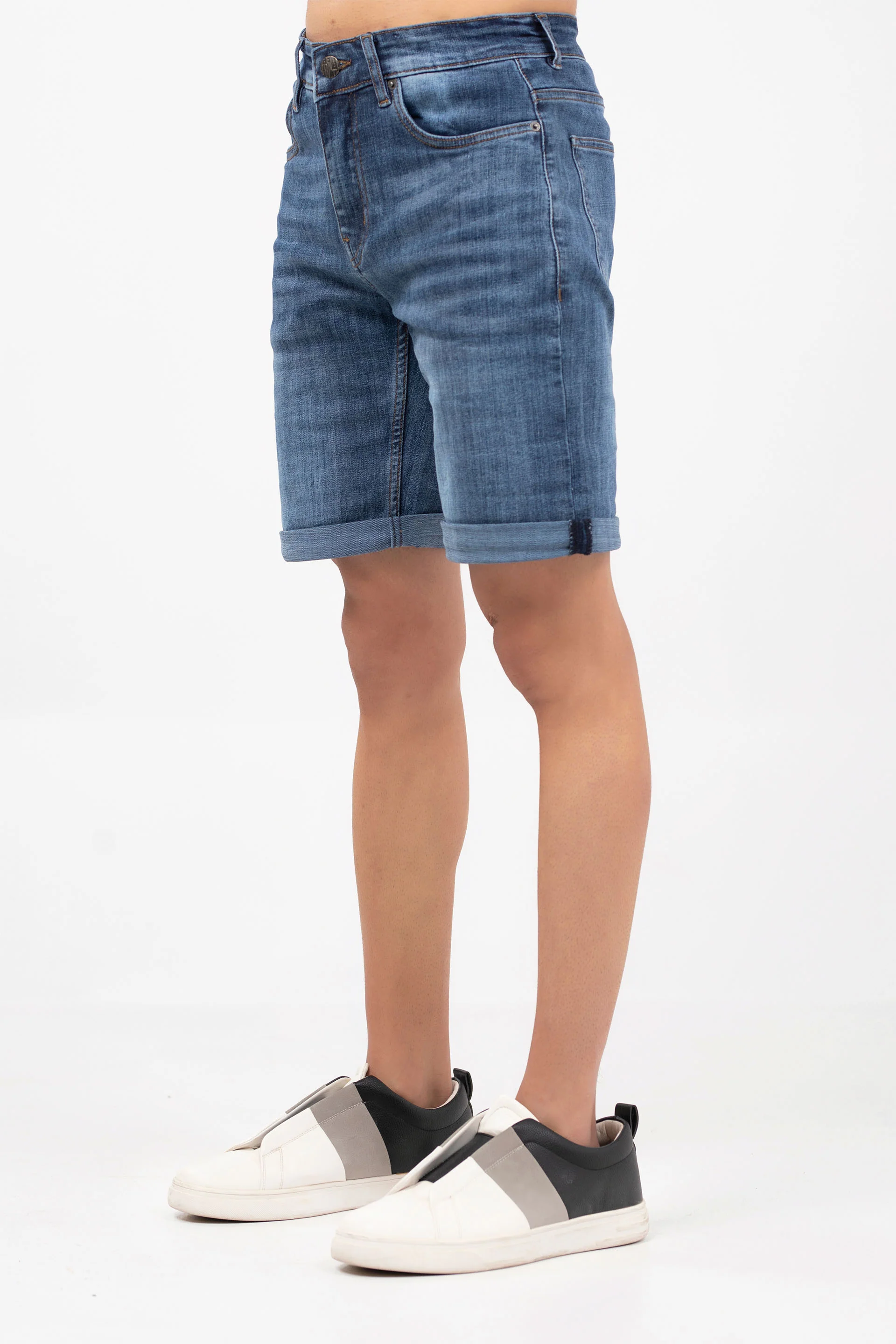 Turn-up Denim Shorts - Image 2