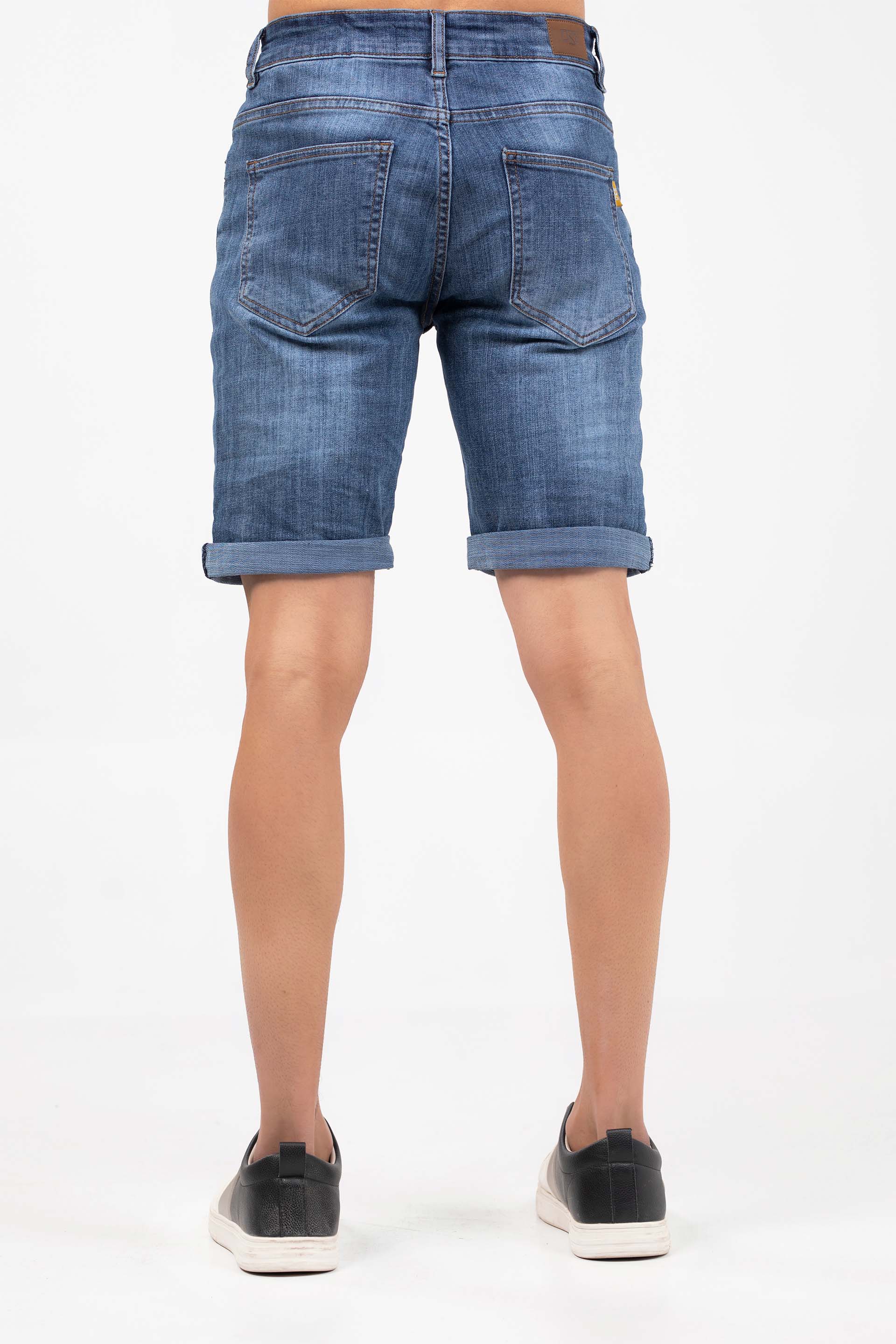 Turn-up Denim Shorts - Image 3