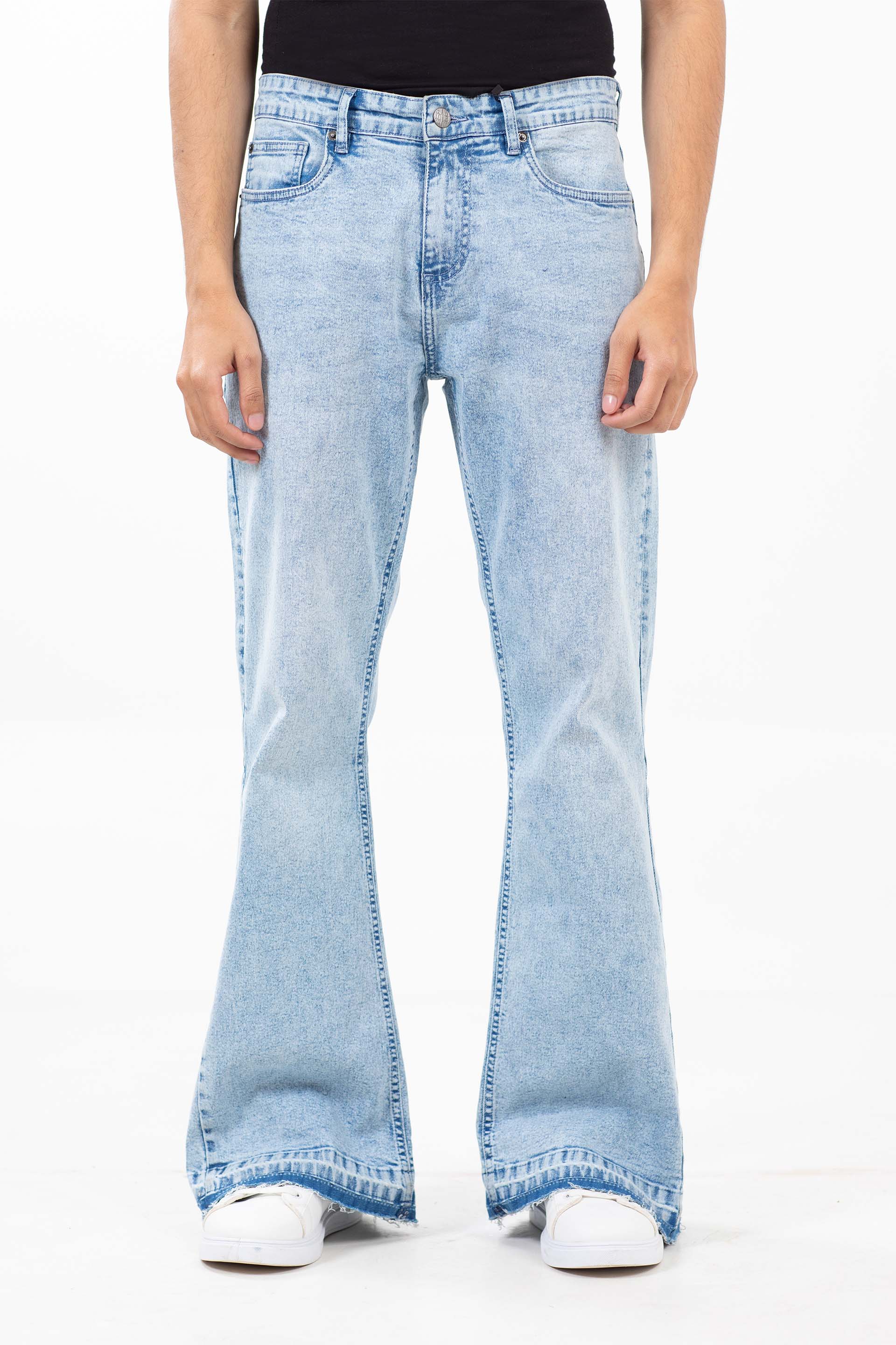 Washed Flared Jeans - Image 3
