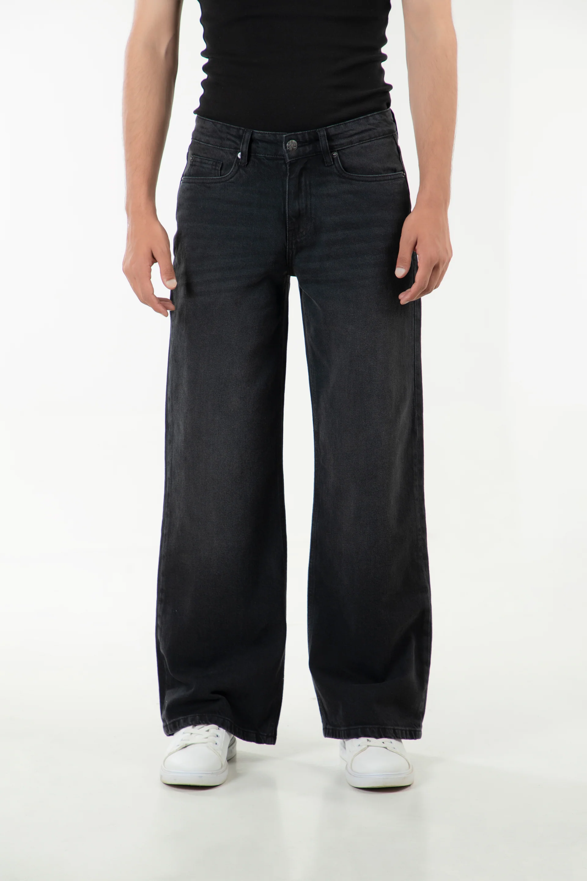 Washed Wide Leg Jeans - Image 5