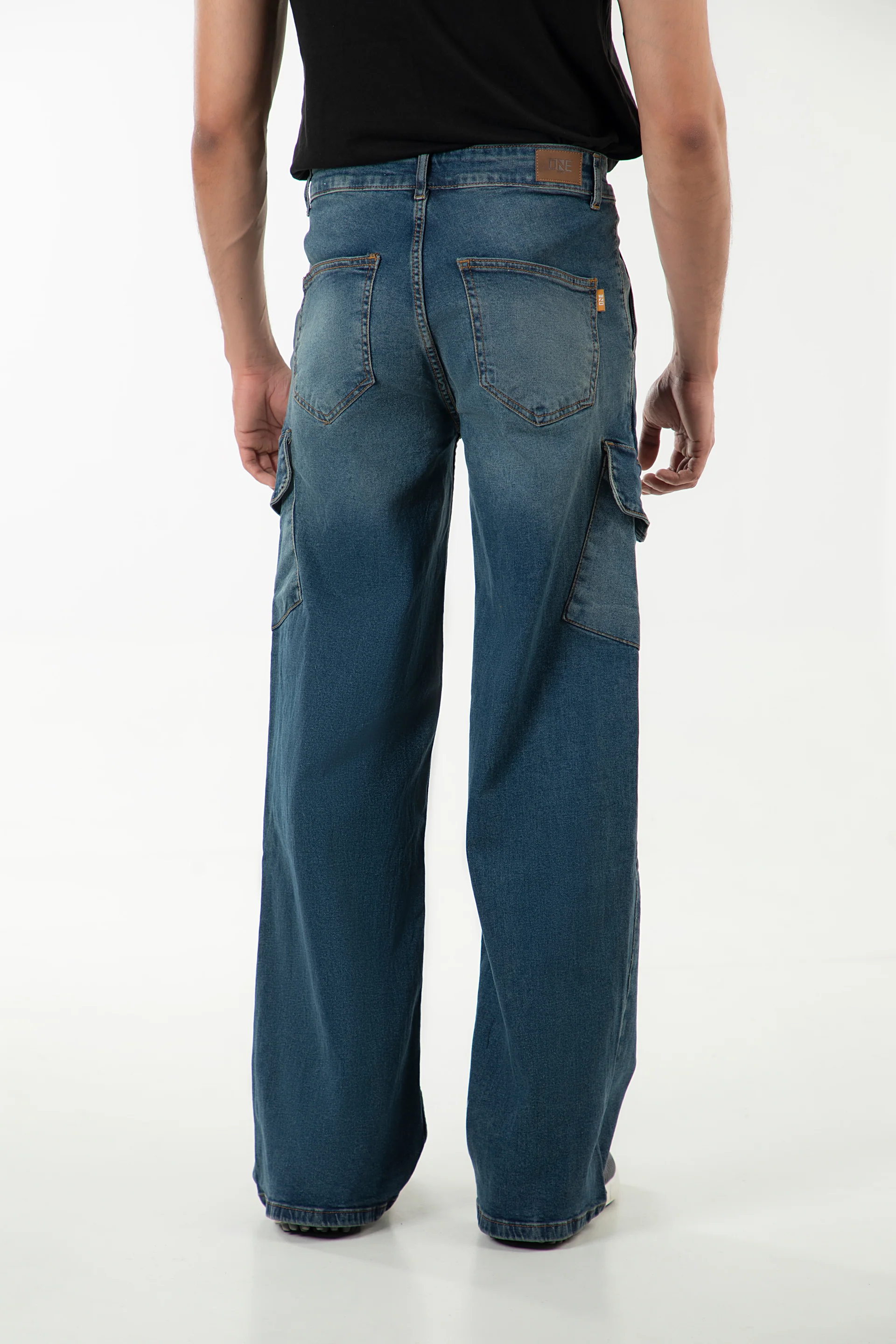 Washed Wide Leg Jeans - Image 3