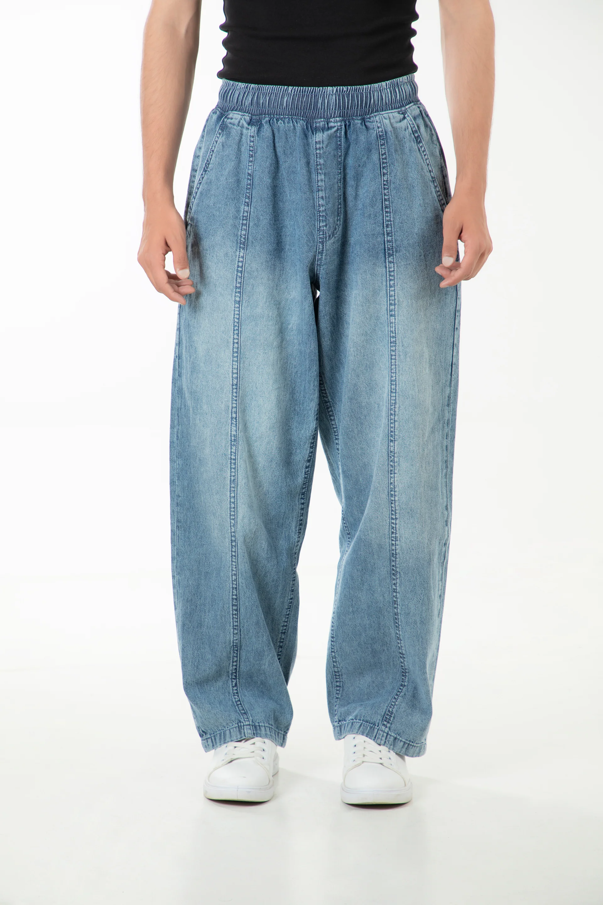 Baggy Denim Trousers - Image 5