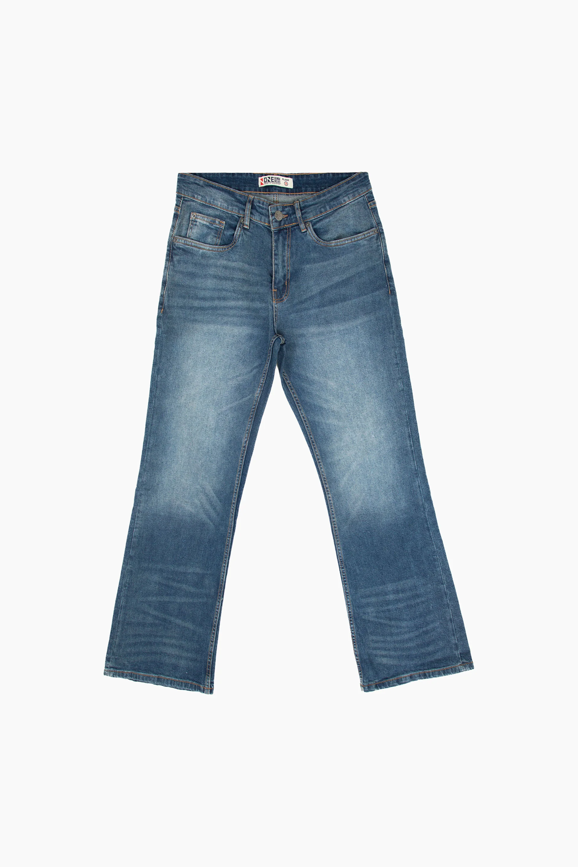 Washed Flare Jeans - Image 4