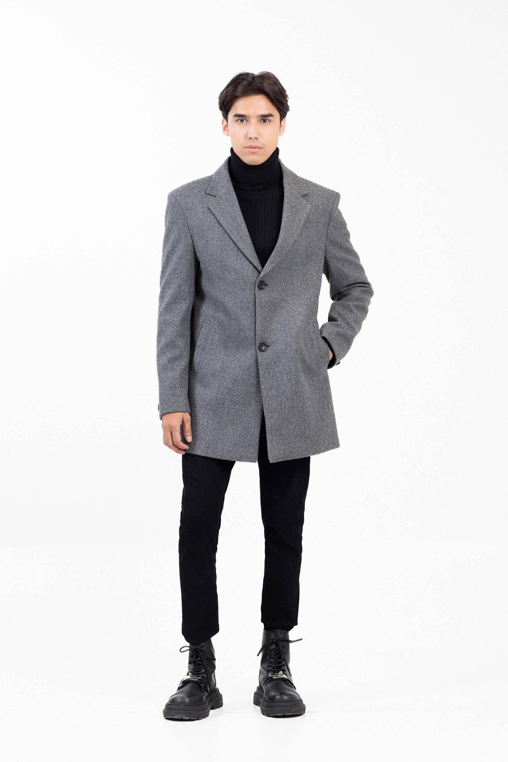 Single Breast Long Coat - Image 2