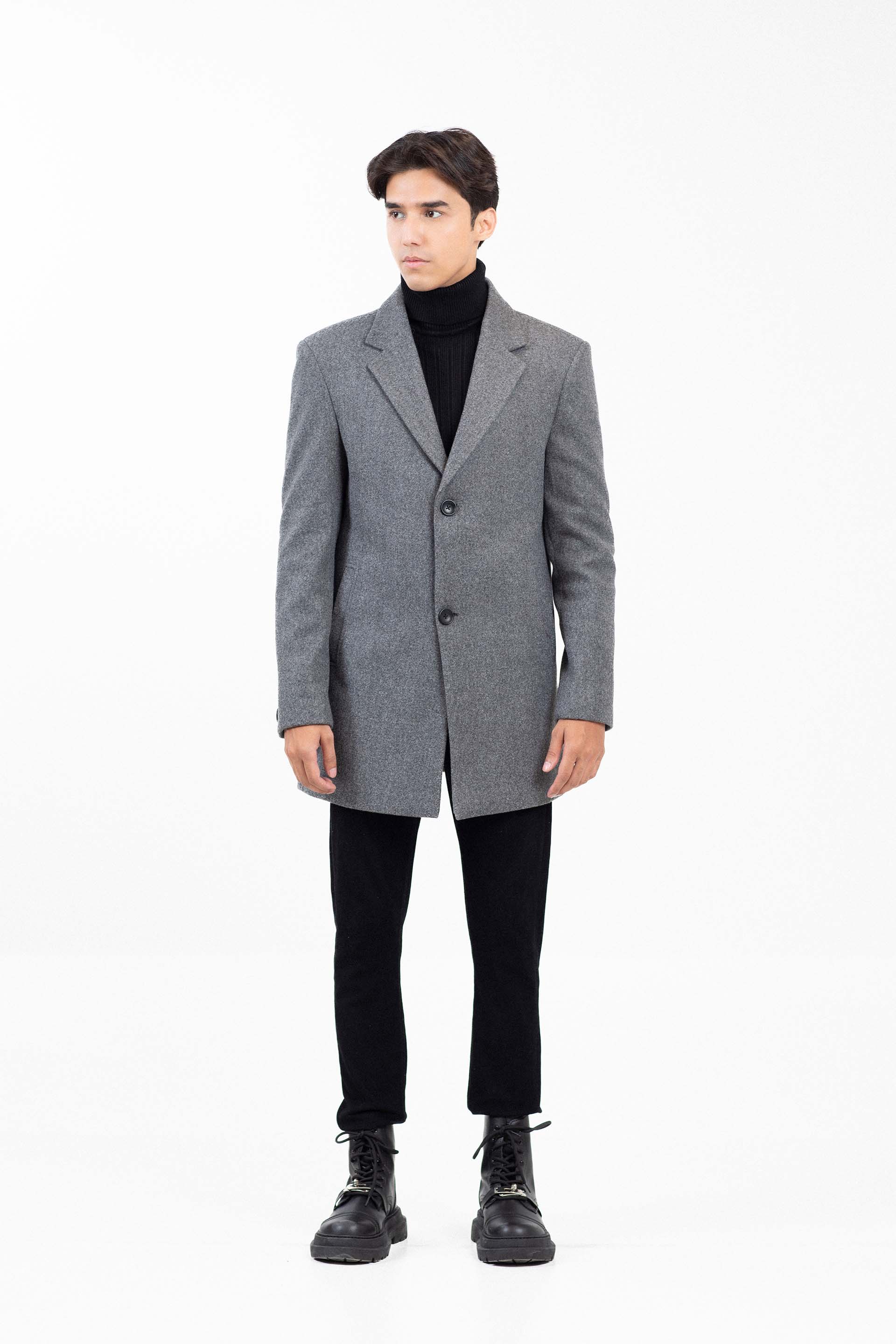 Single Breast Long Coat - Image 3