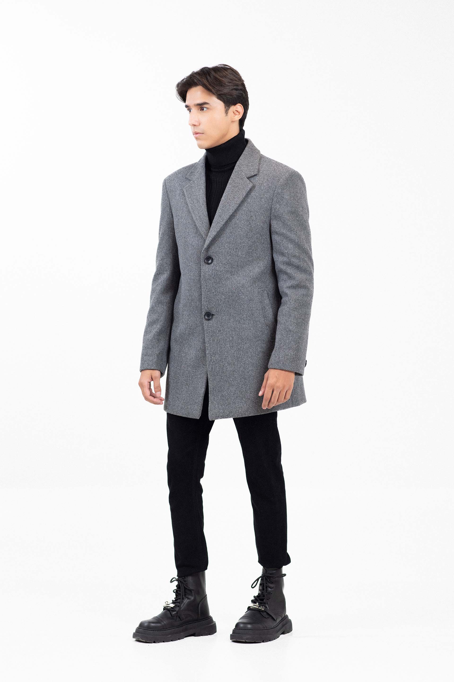 Single Breast Long Coat - Image 4