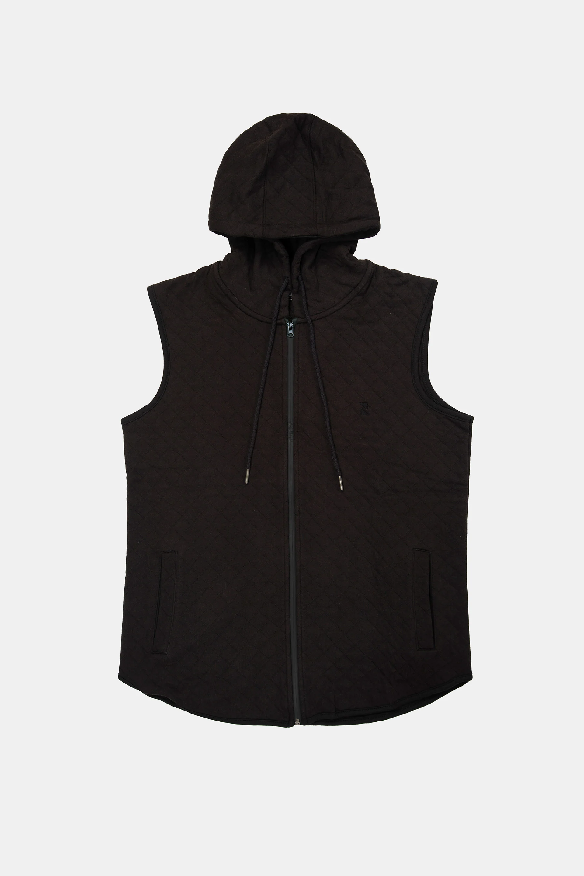 Sleeve Less Quilted Hoodie - Image 5