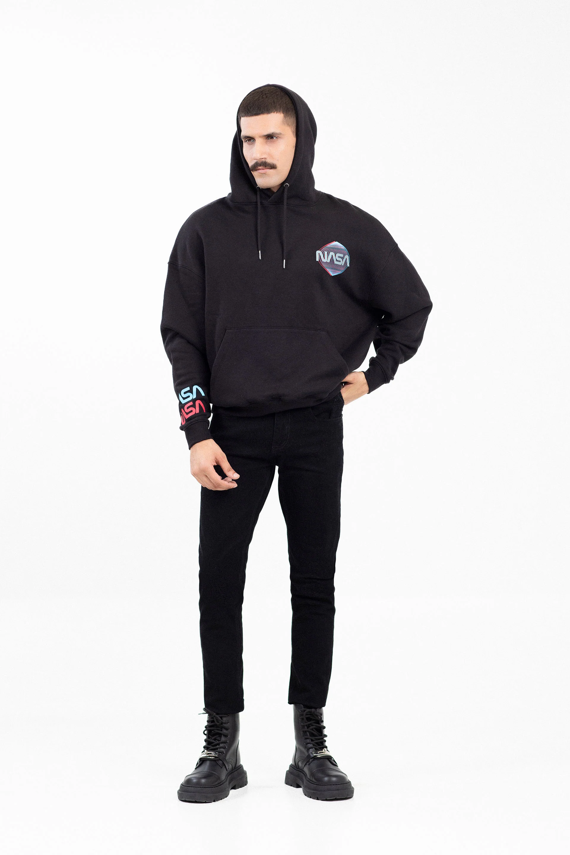 Drop Shuolder Baggy Hoodie - Image 3