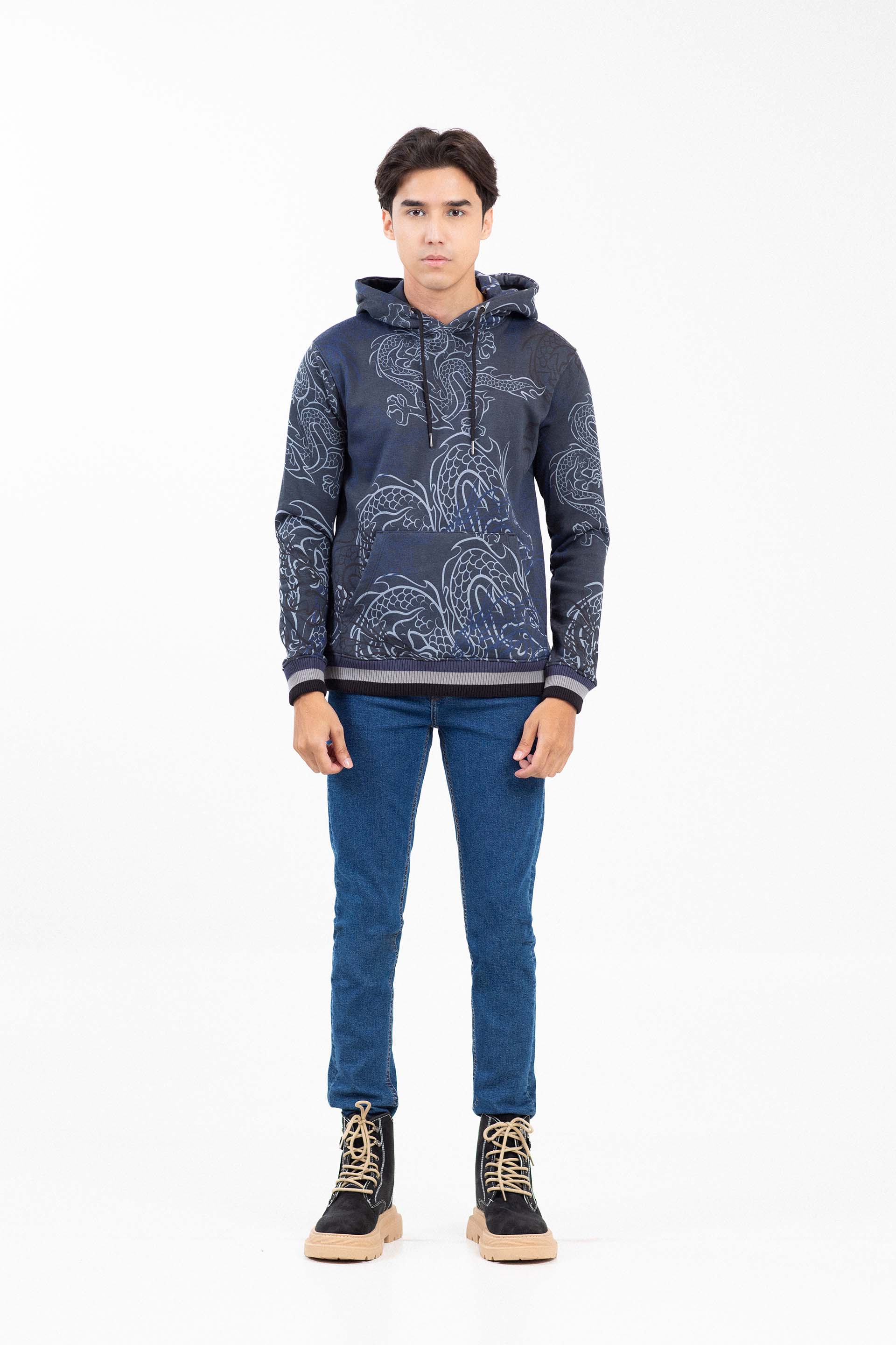 Printed Pullover Hoodie - Image 2