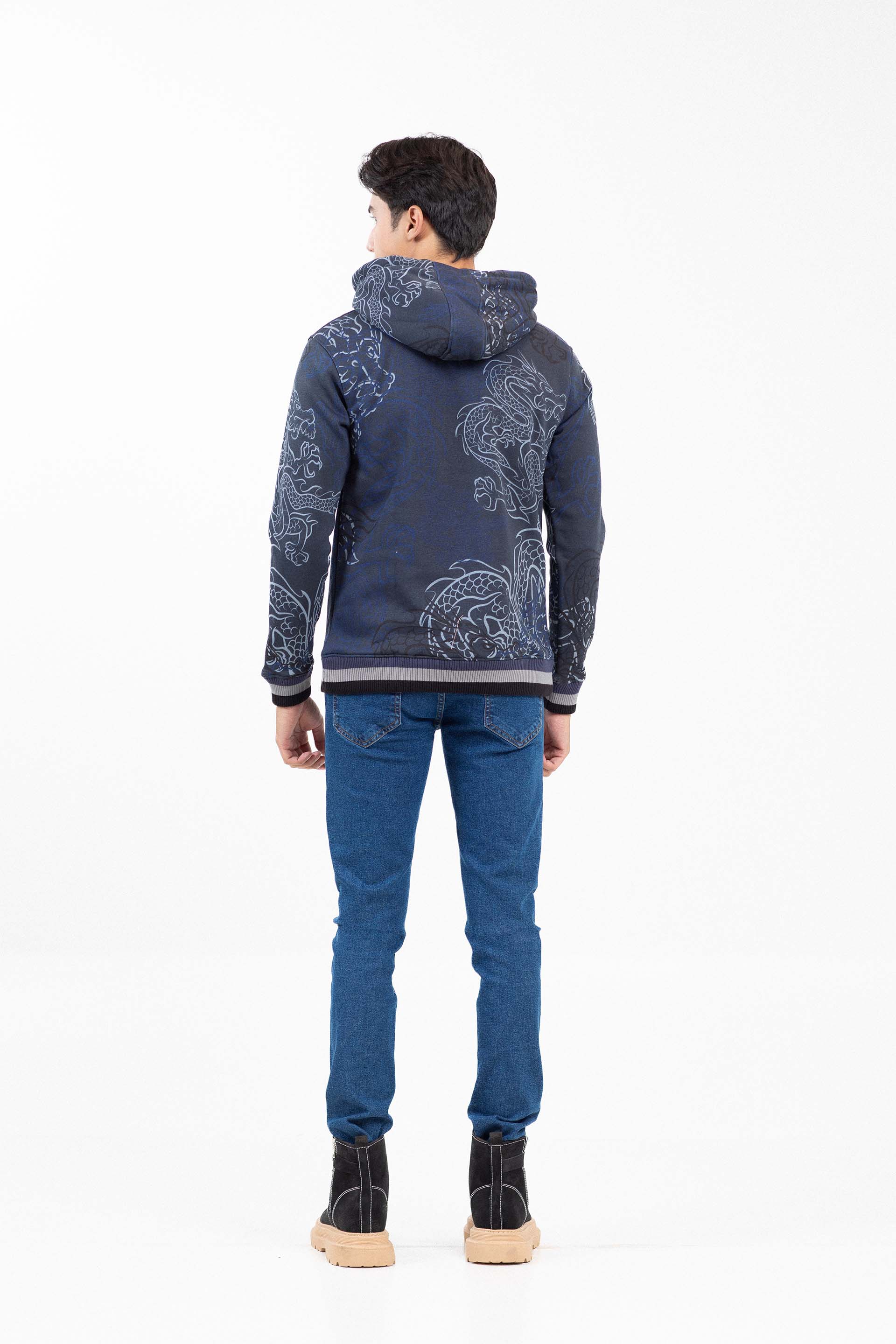 Printed Pullover Hoodie - Image 4