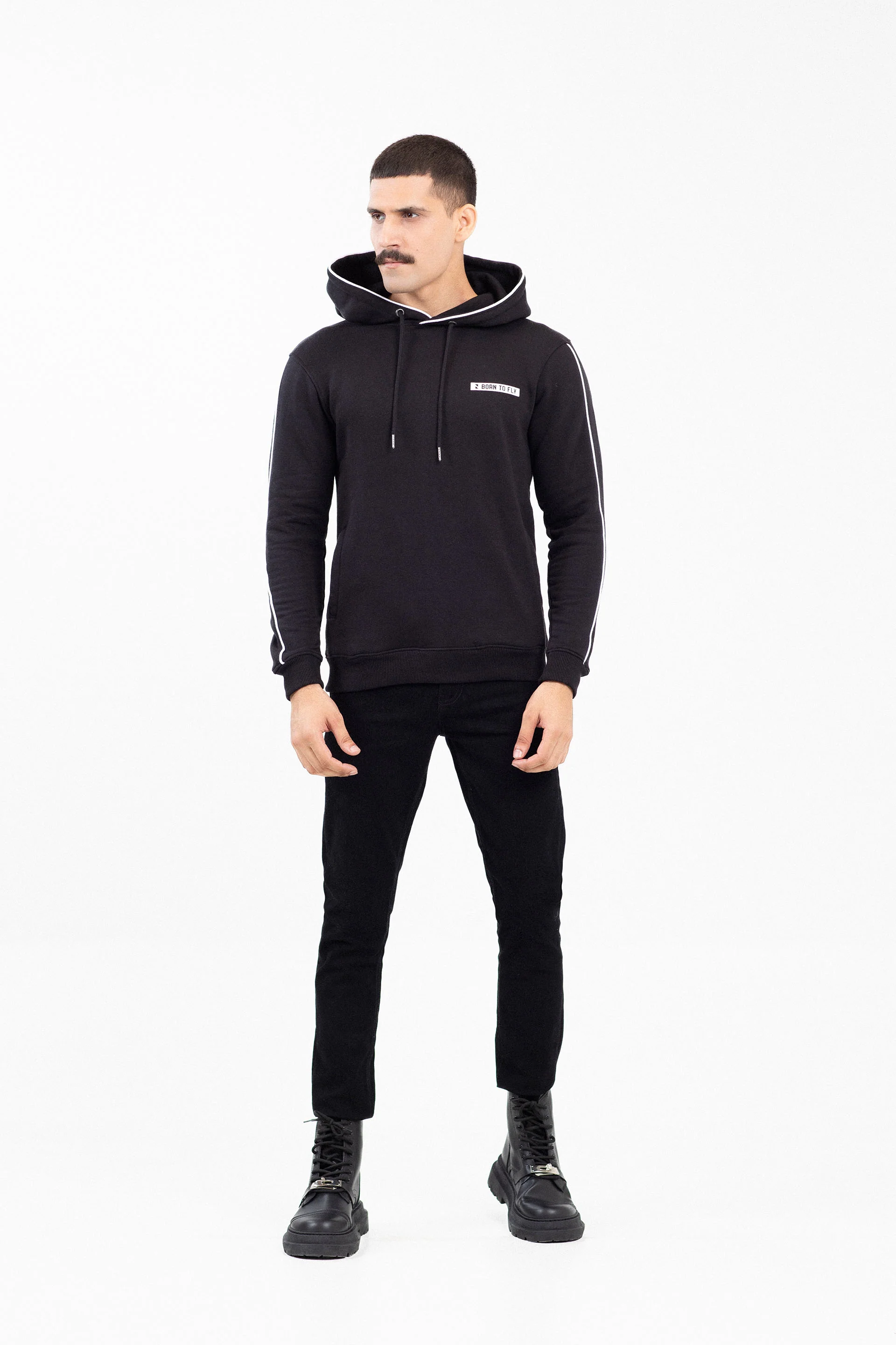 Piping Pullover Hoodie - Image 3