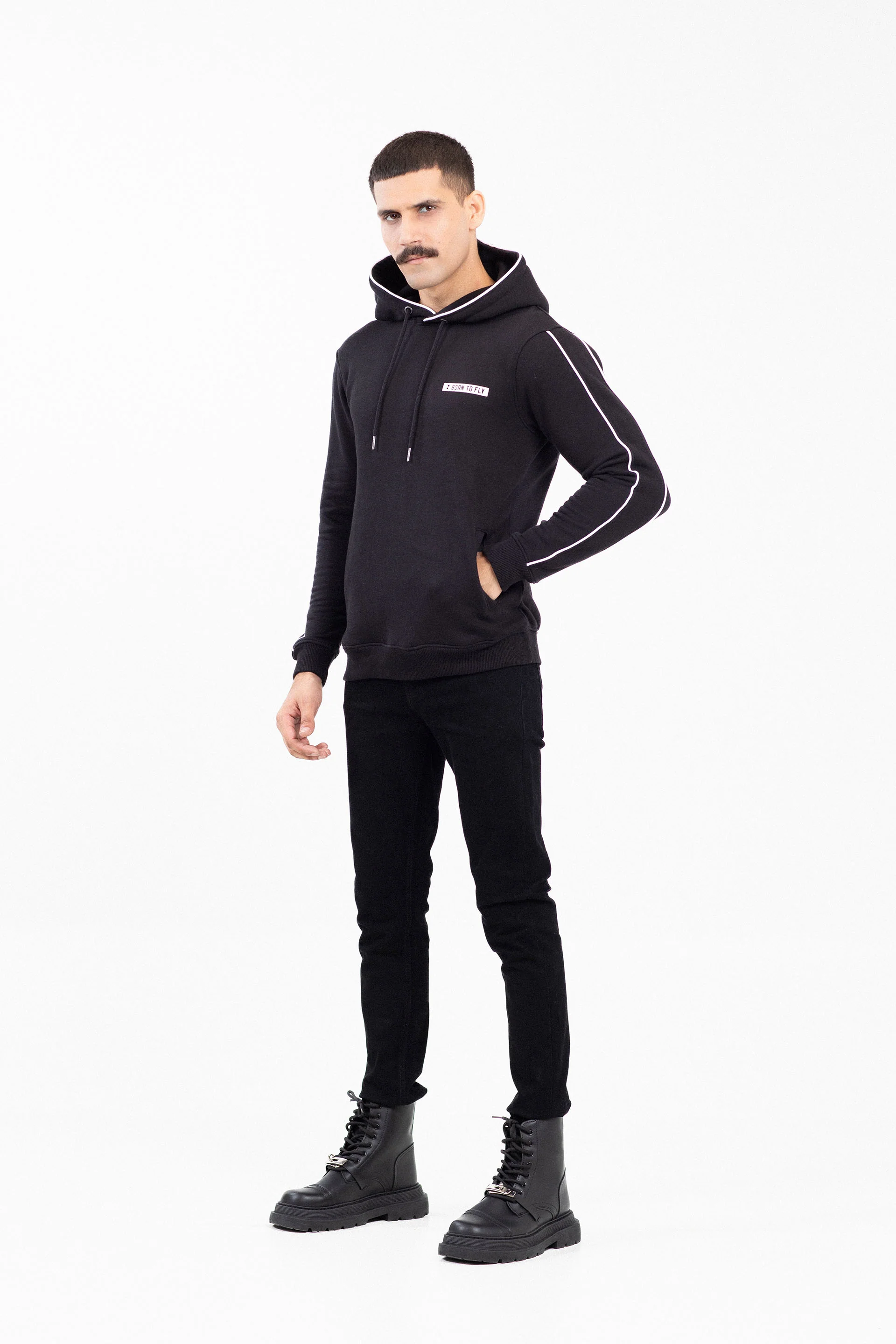 Piping Pullover Hoodie - Image 4