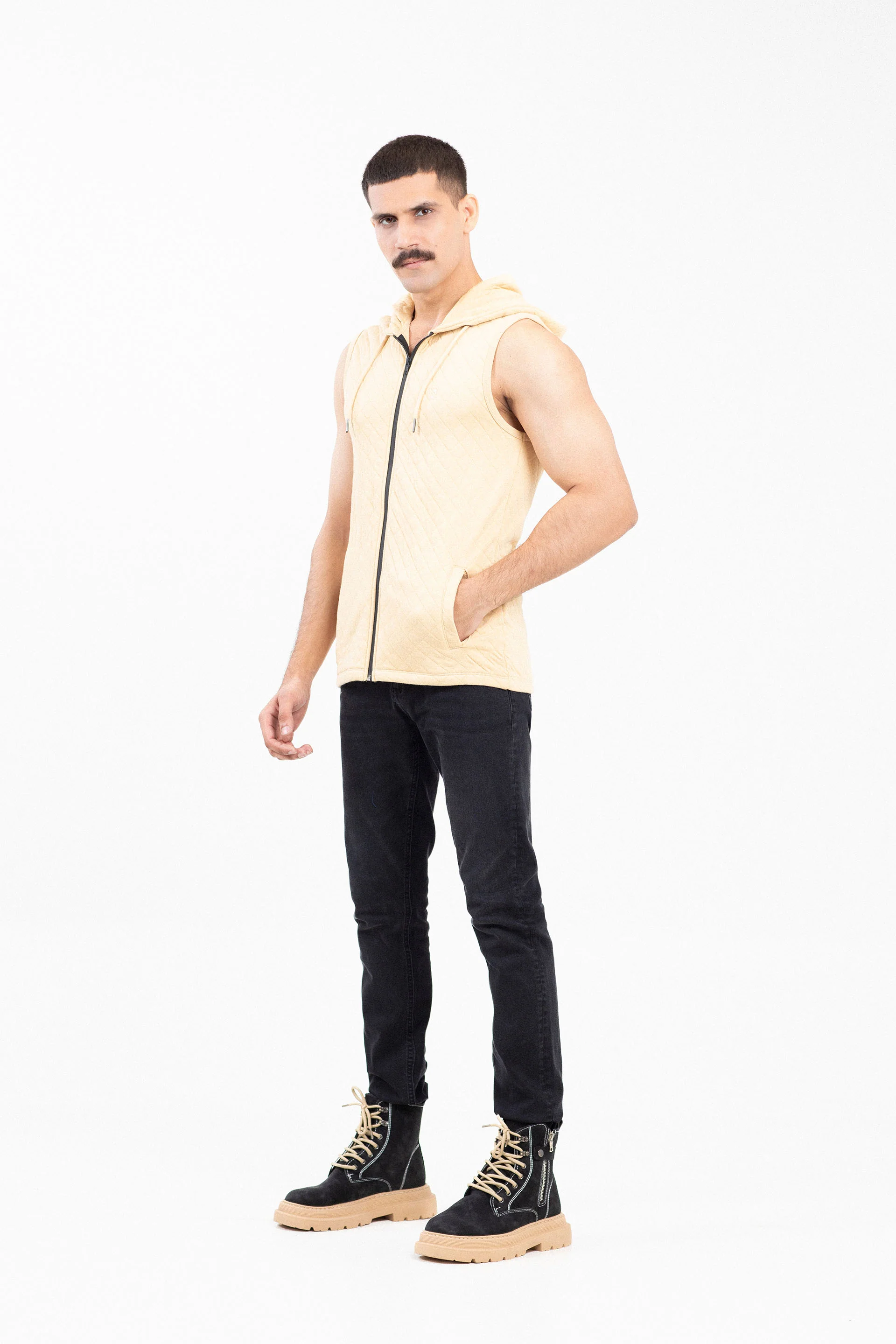 Sleeveless Zipper hoodie - Image 3