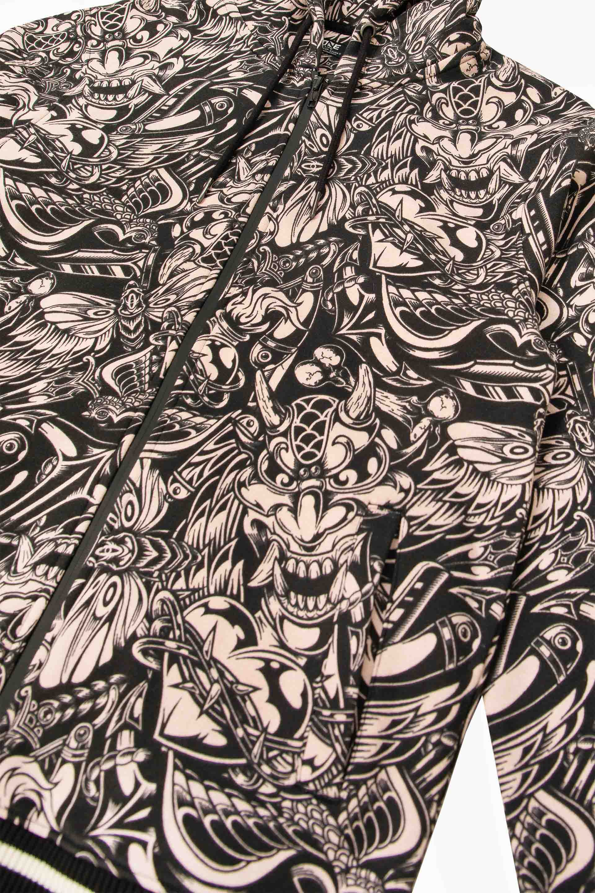 Printed Zipper Hoodie - Image 2