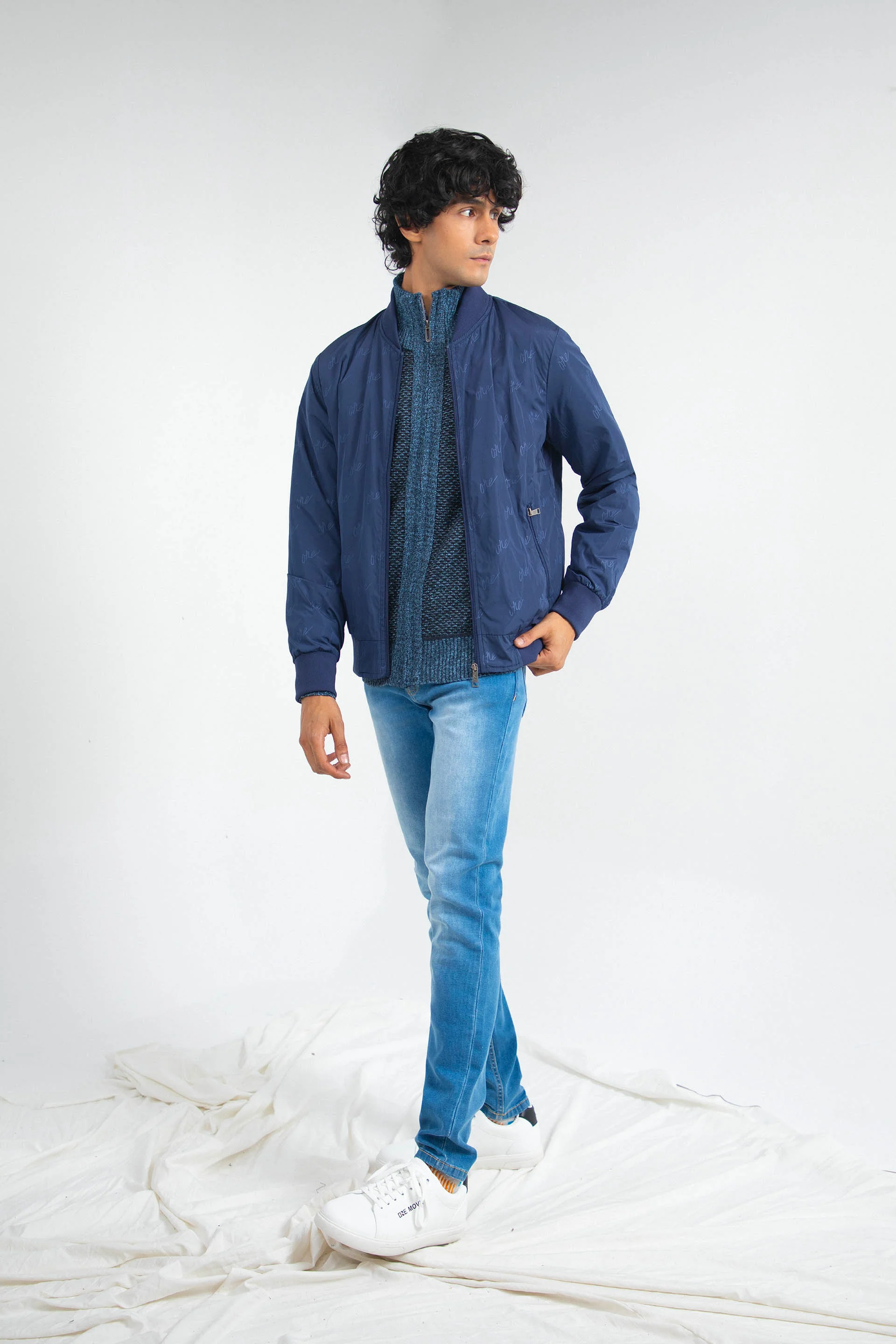 Bomber Jacket Navy - Image 2
