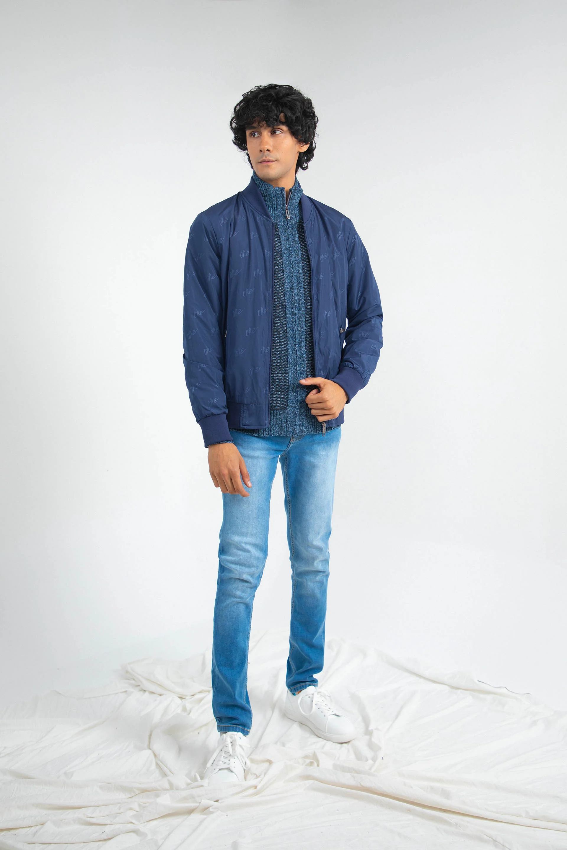 Bomber Jacket Navy - Image 3