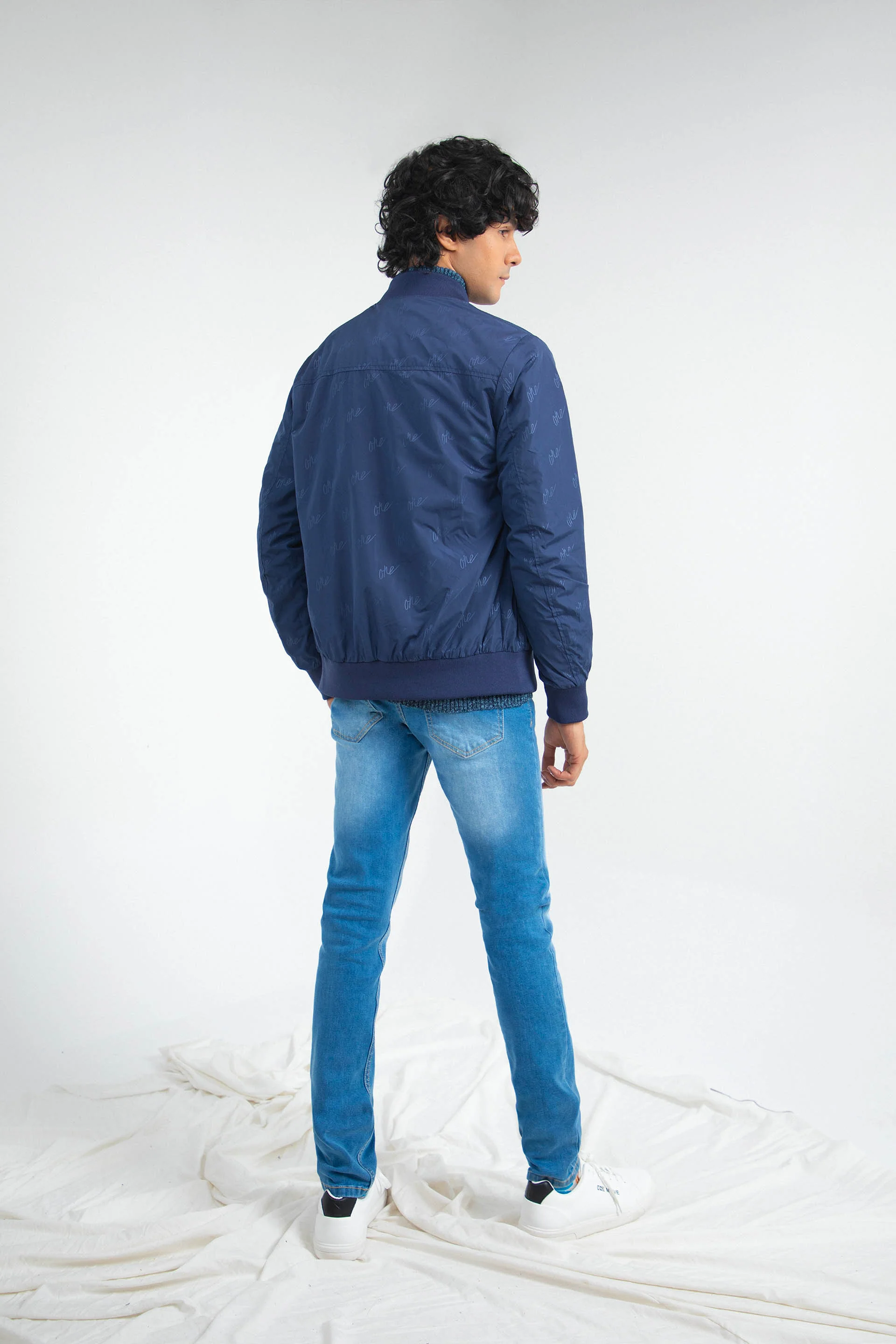 Bomber Jacket Navy - Image 4