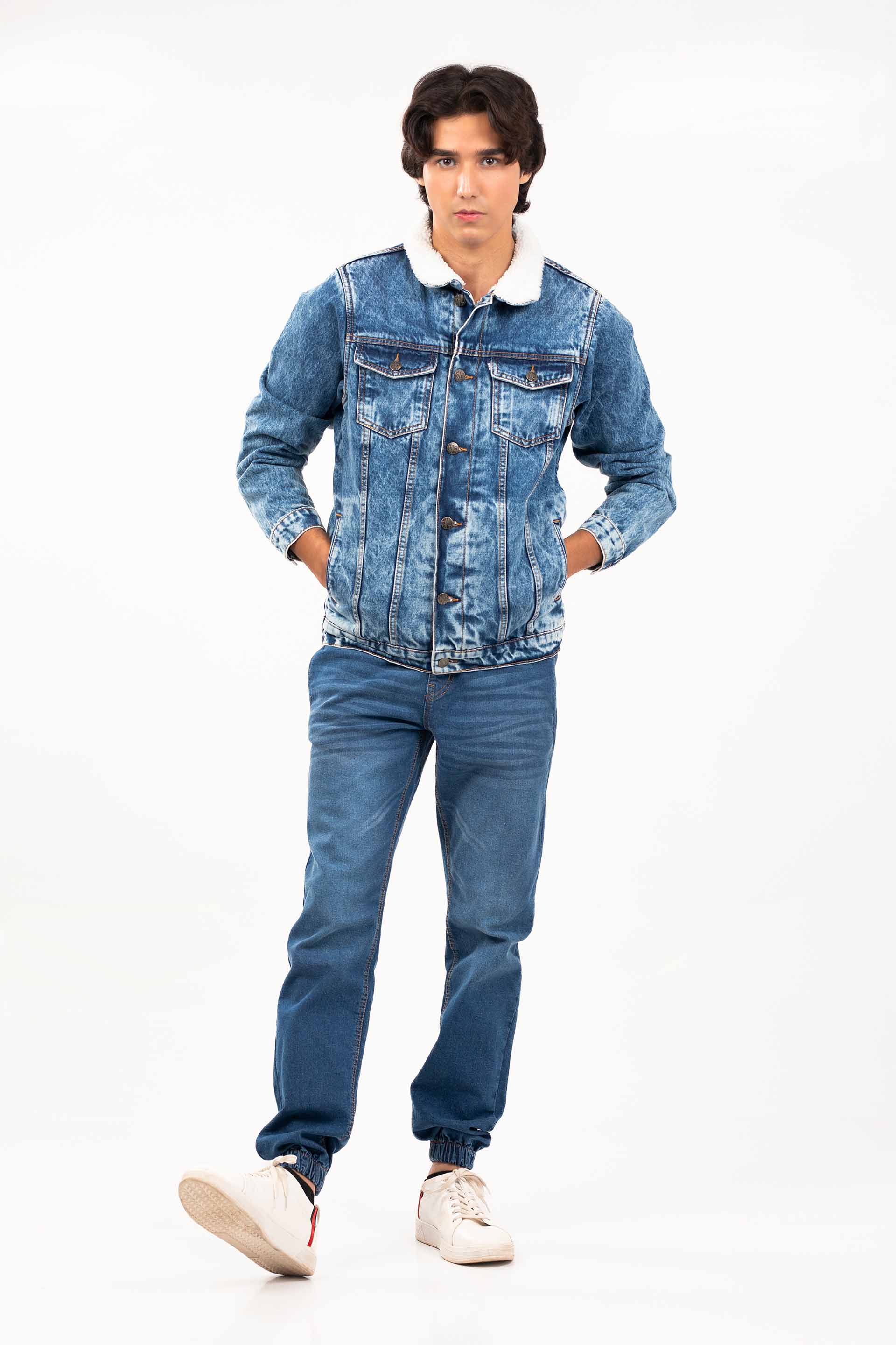 Denim Sherpa Jacket - Image 2