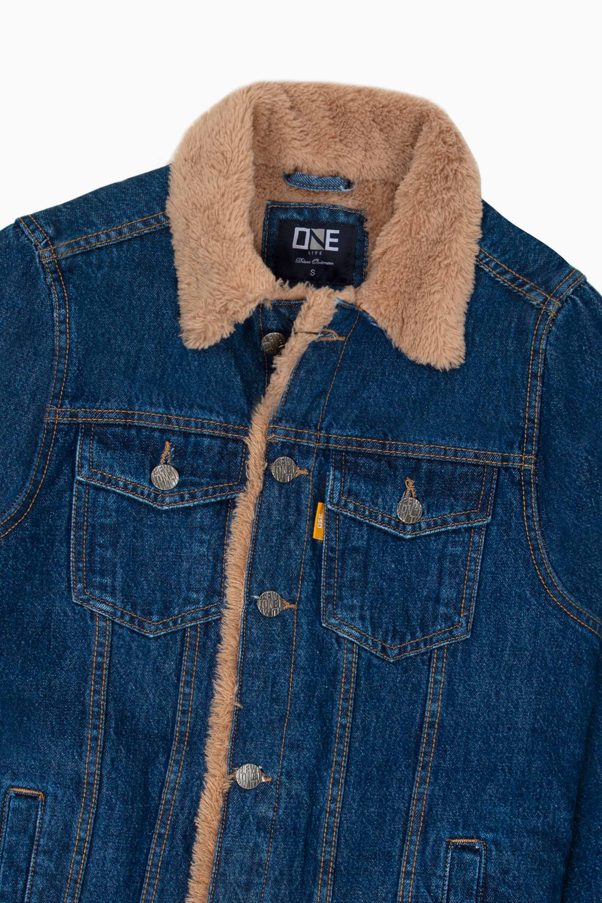 Denim Sherpa Jacket - Image 3