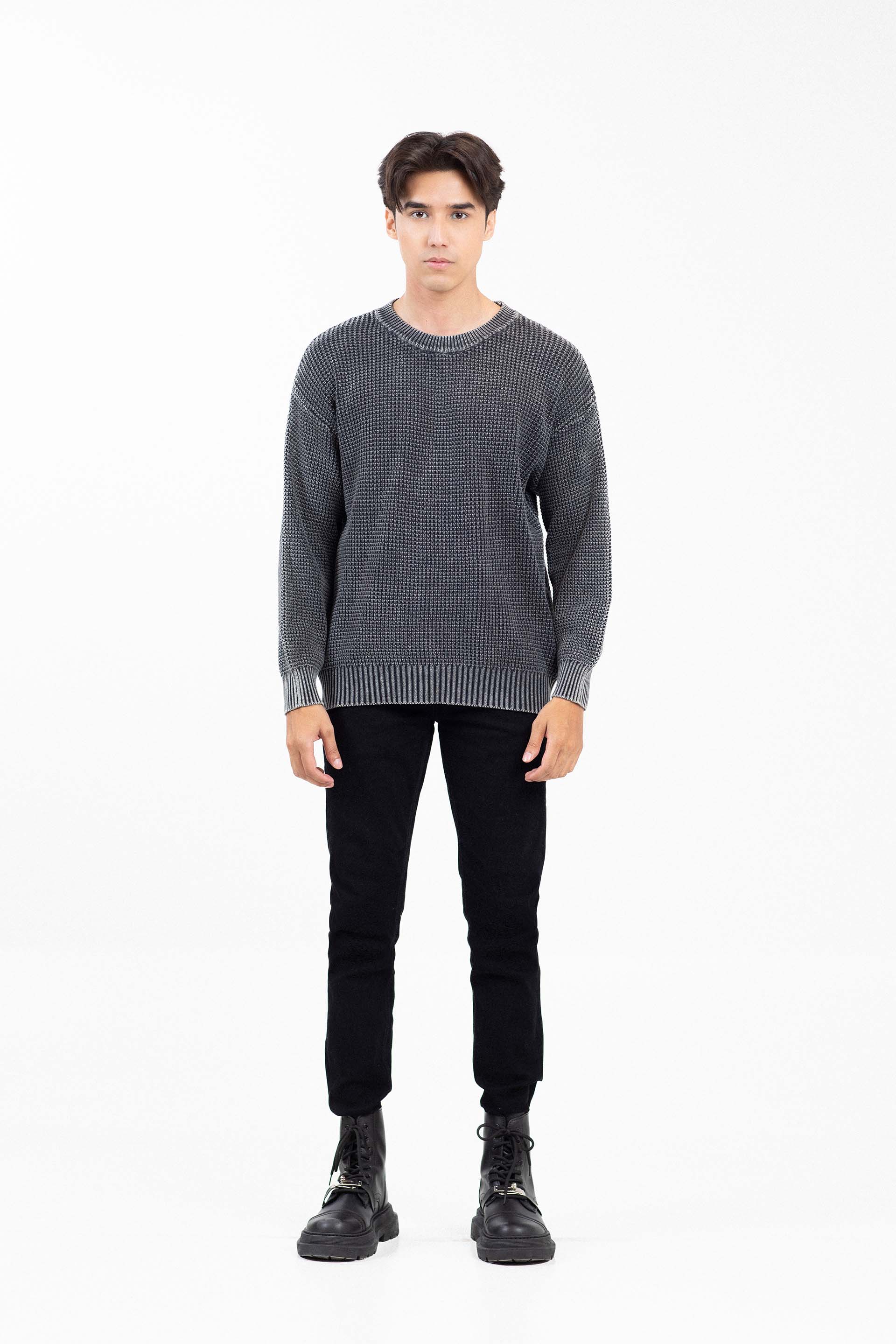 Washed Textured Sweater - Image 2