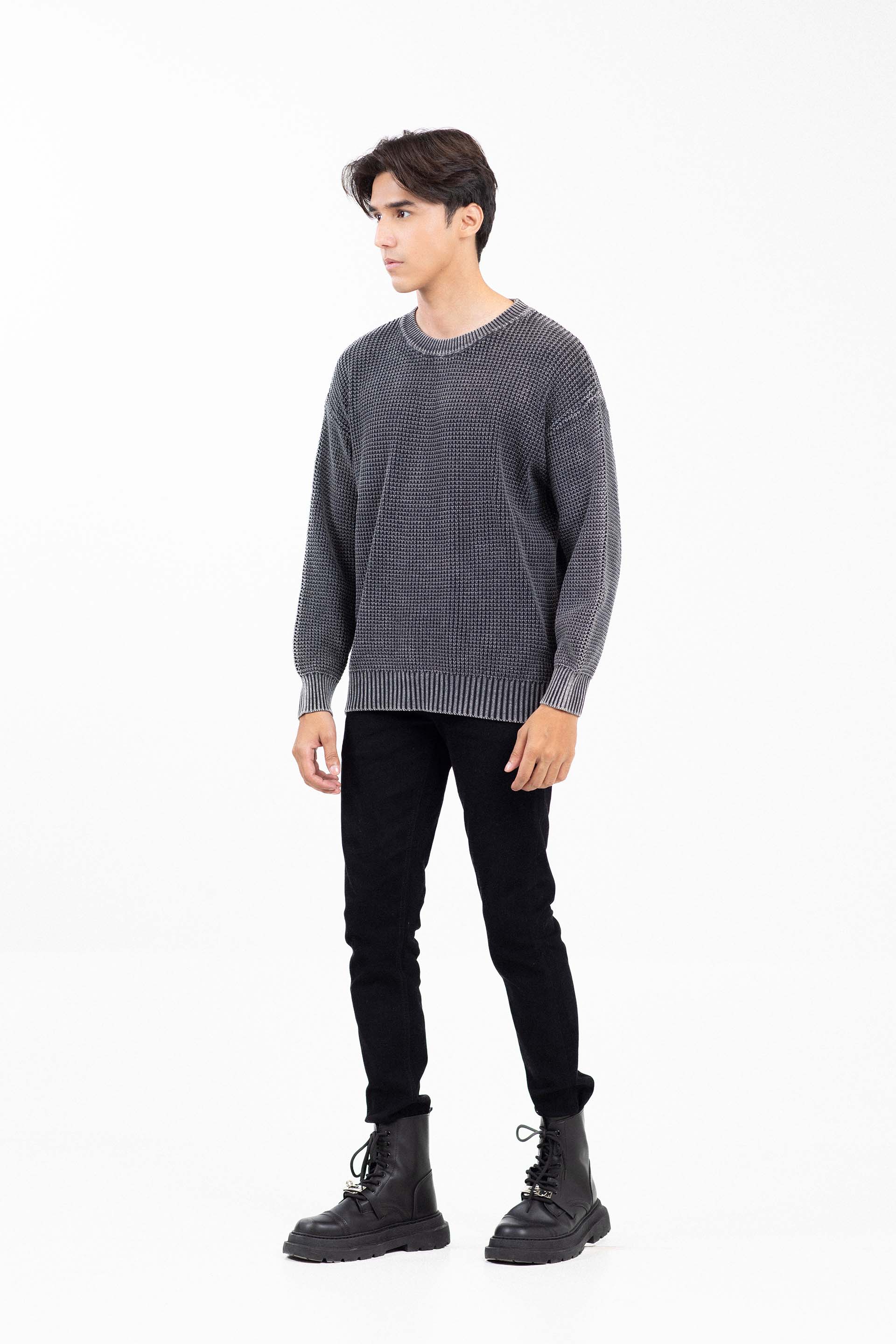 Washed Textured Sweater - Image 3