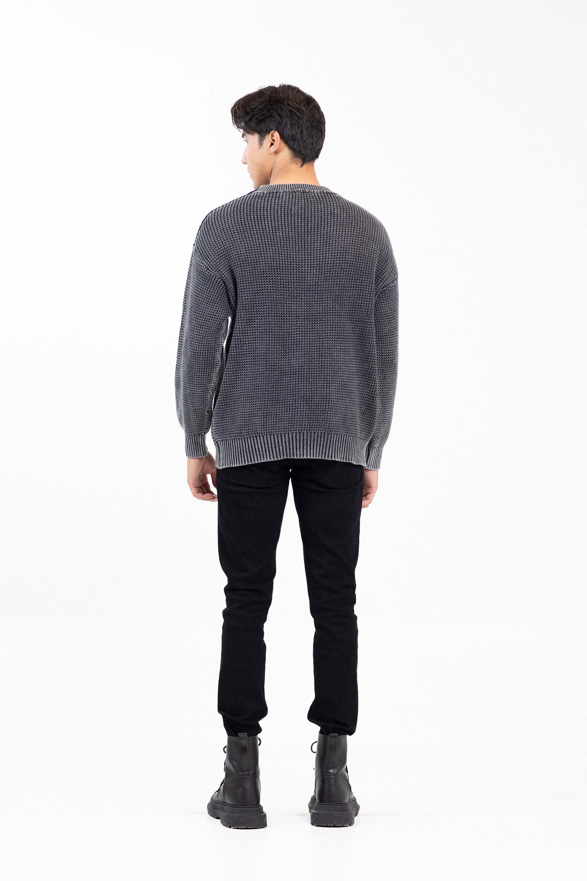 Washed Textured Sweater - Image 4