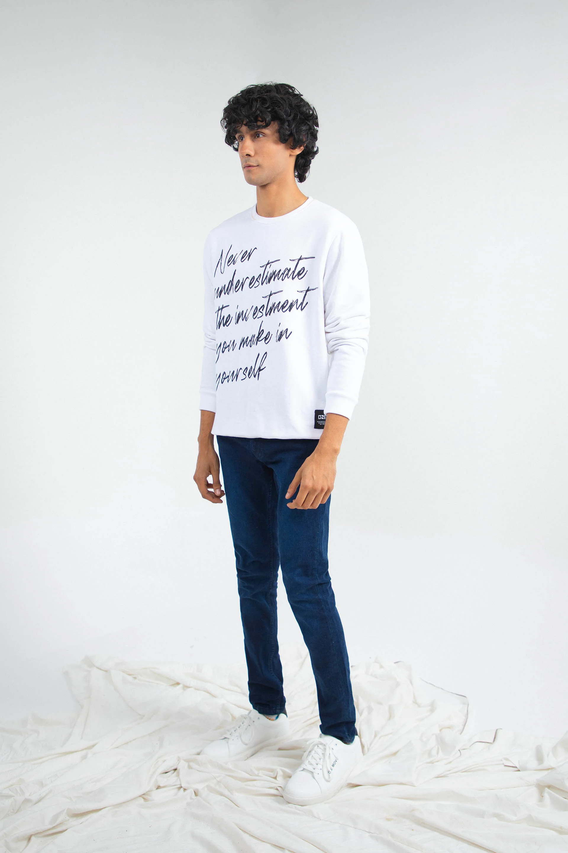 Statement Sweatshirt White - Image 2