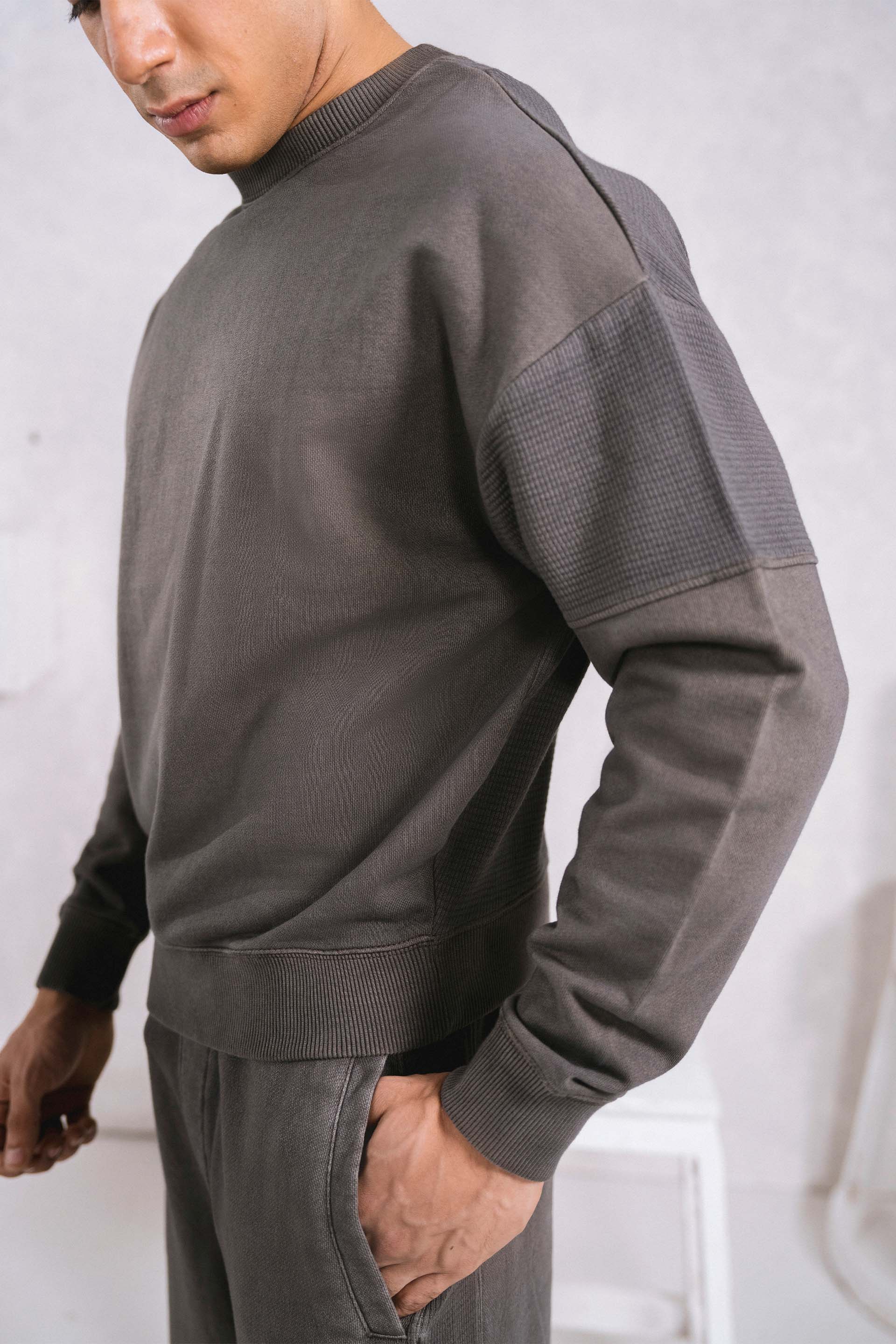 Contrasting Panel Sweatshirt - Image 2
