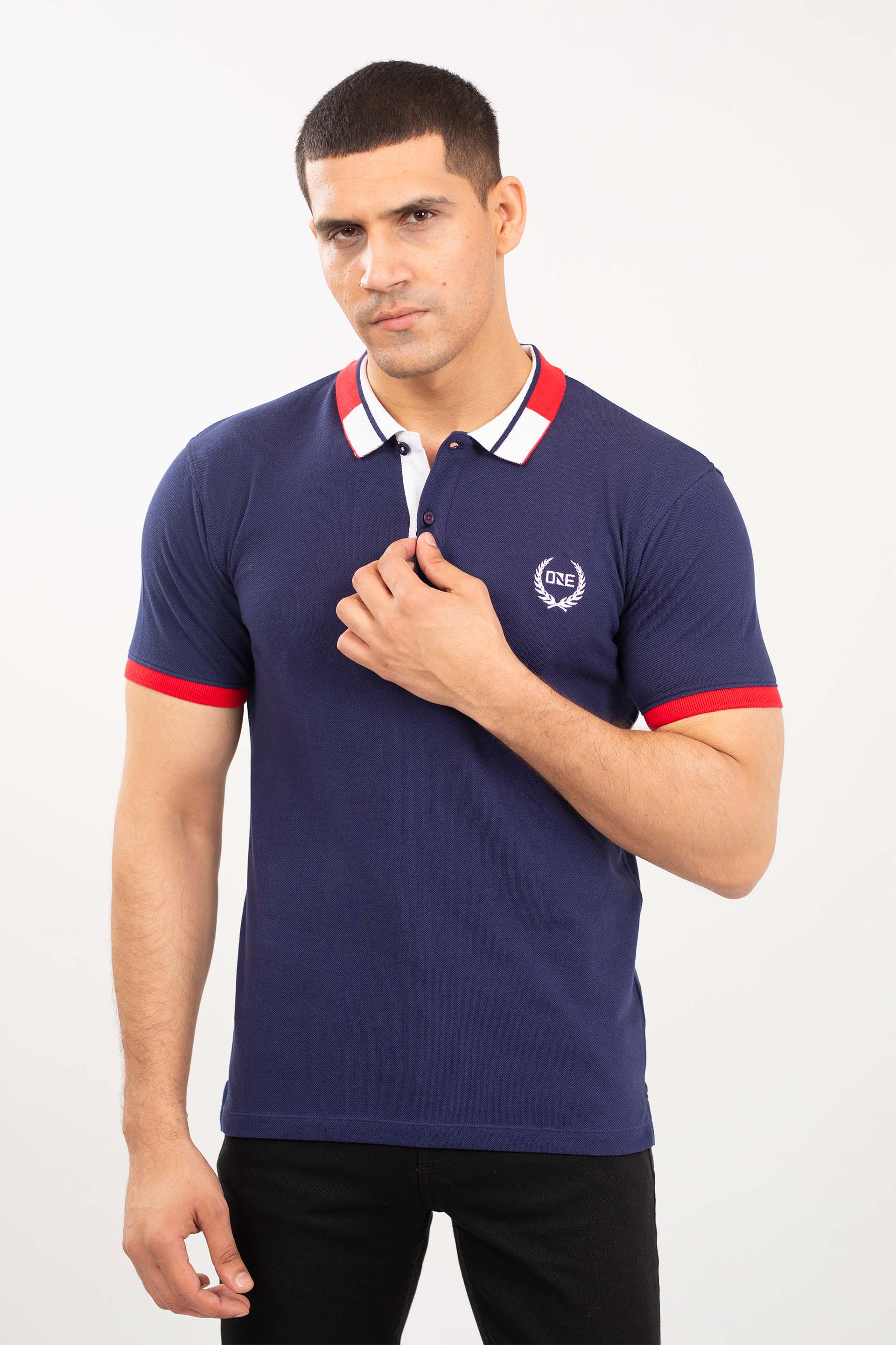 Contrasting Collar Polo - Image 2