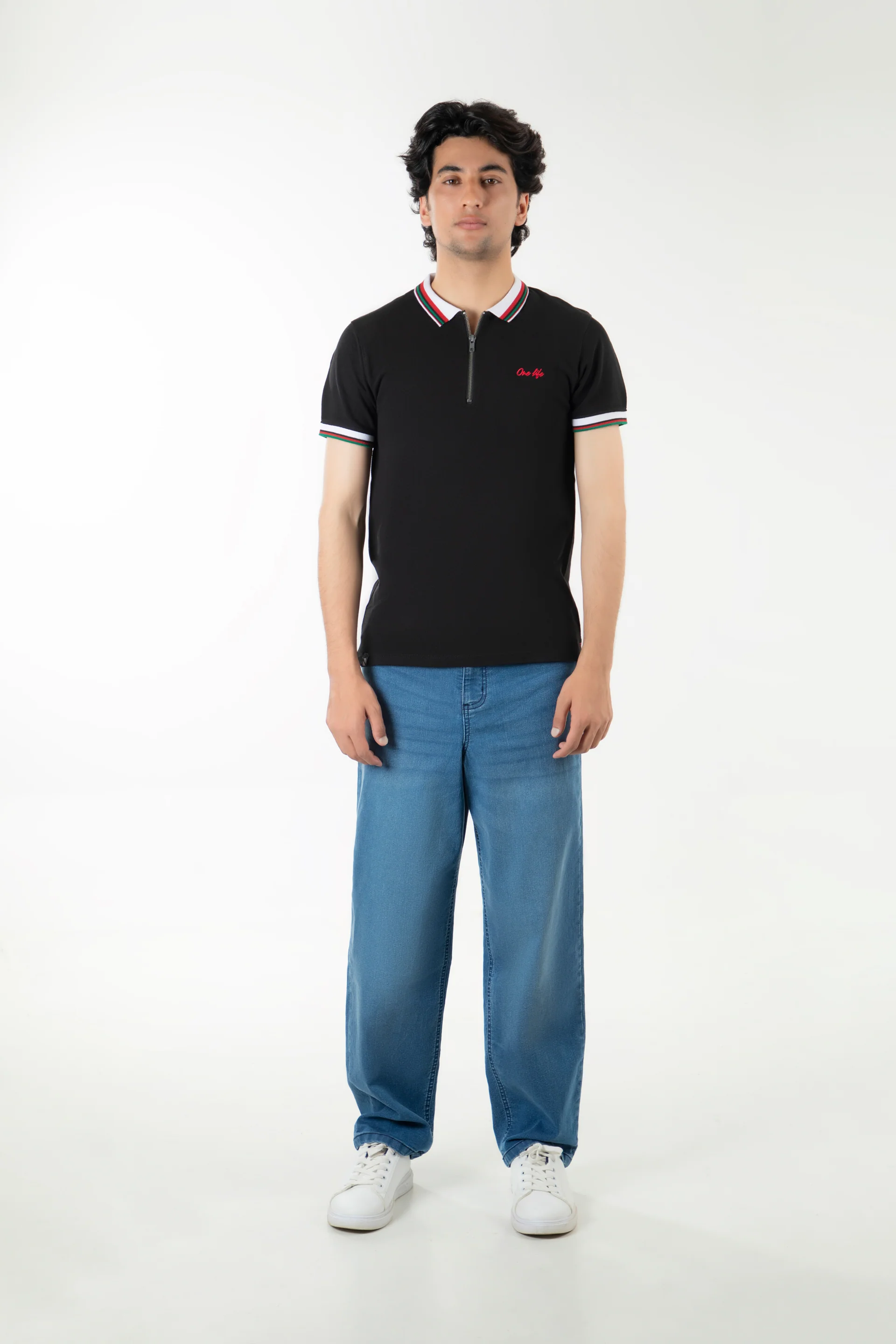 Zipped Regular Polo