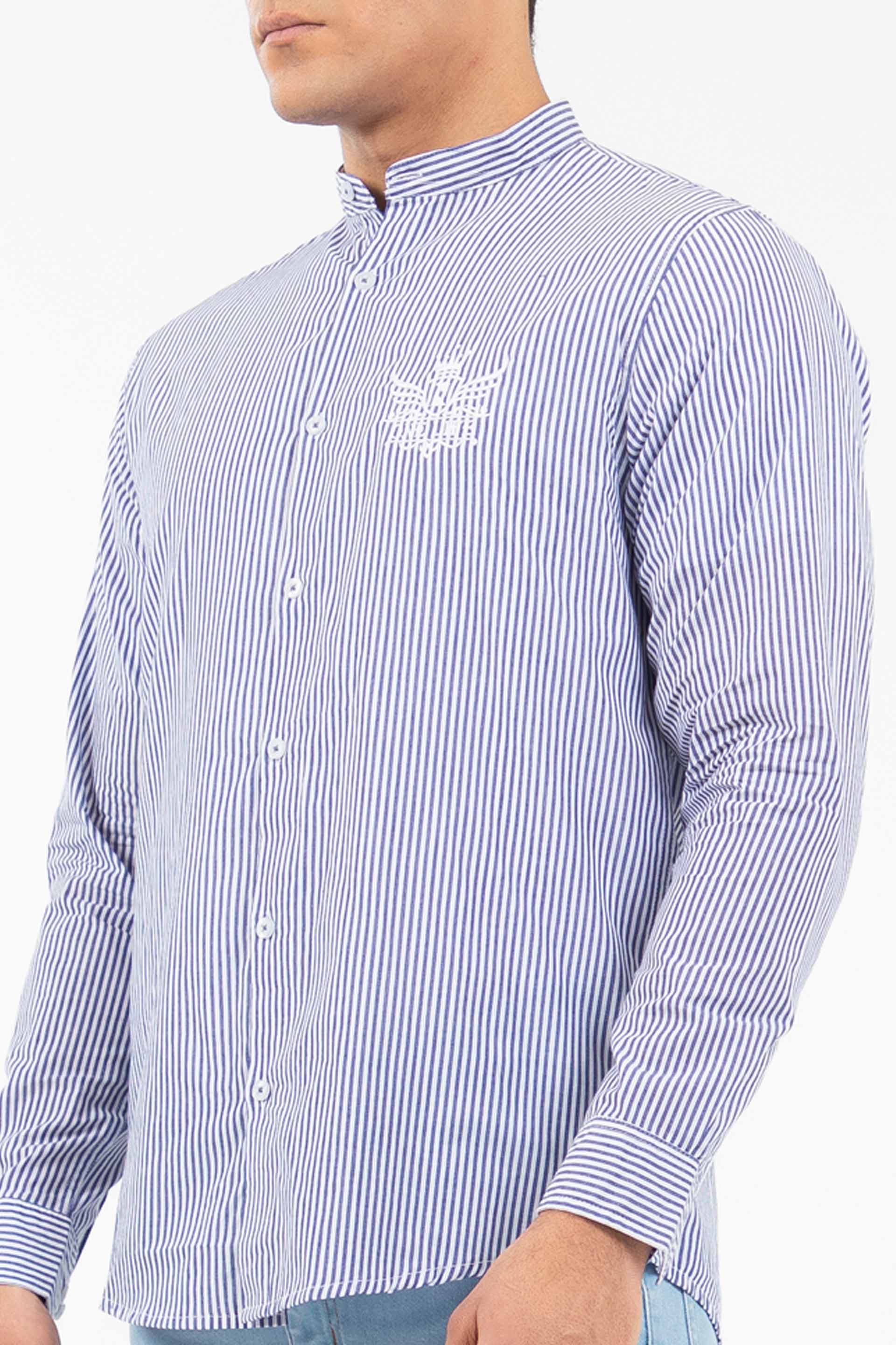 Embroidery Shirt Navy/White - Image 7