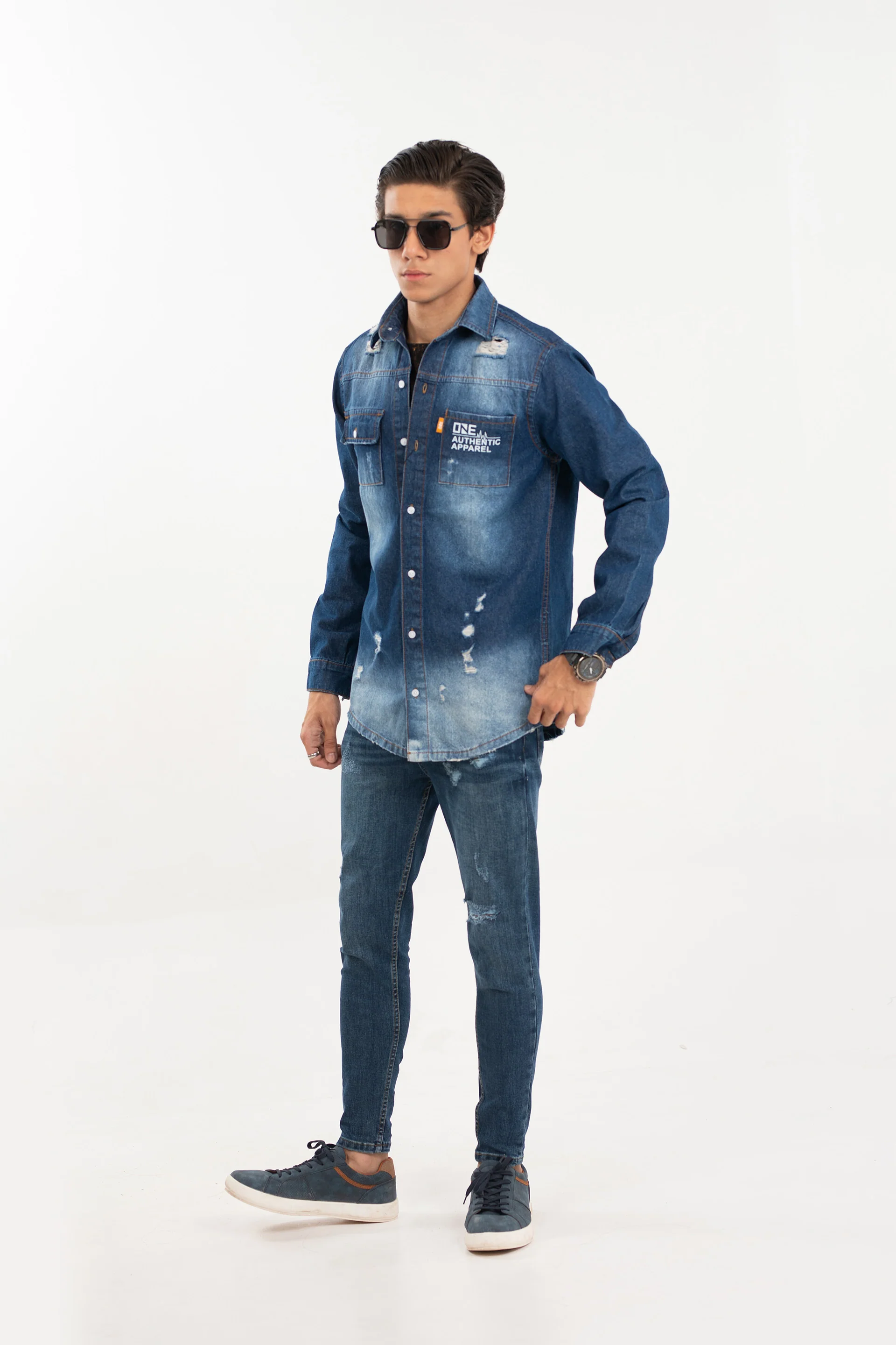 Printed Denim Shirt - Image 2
