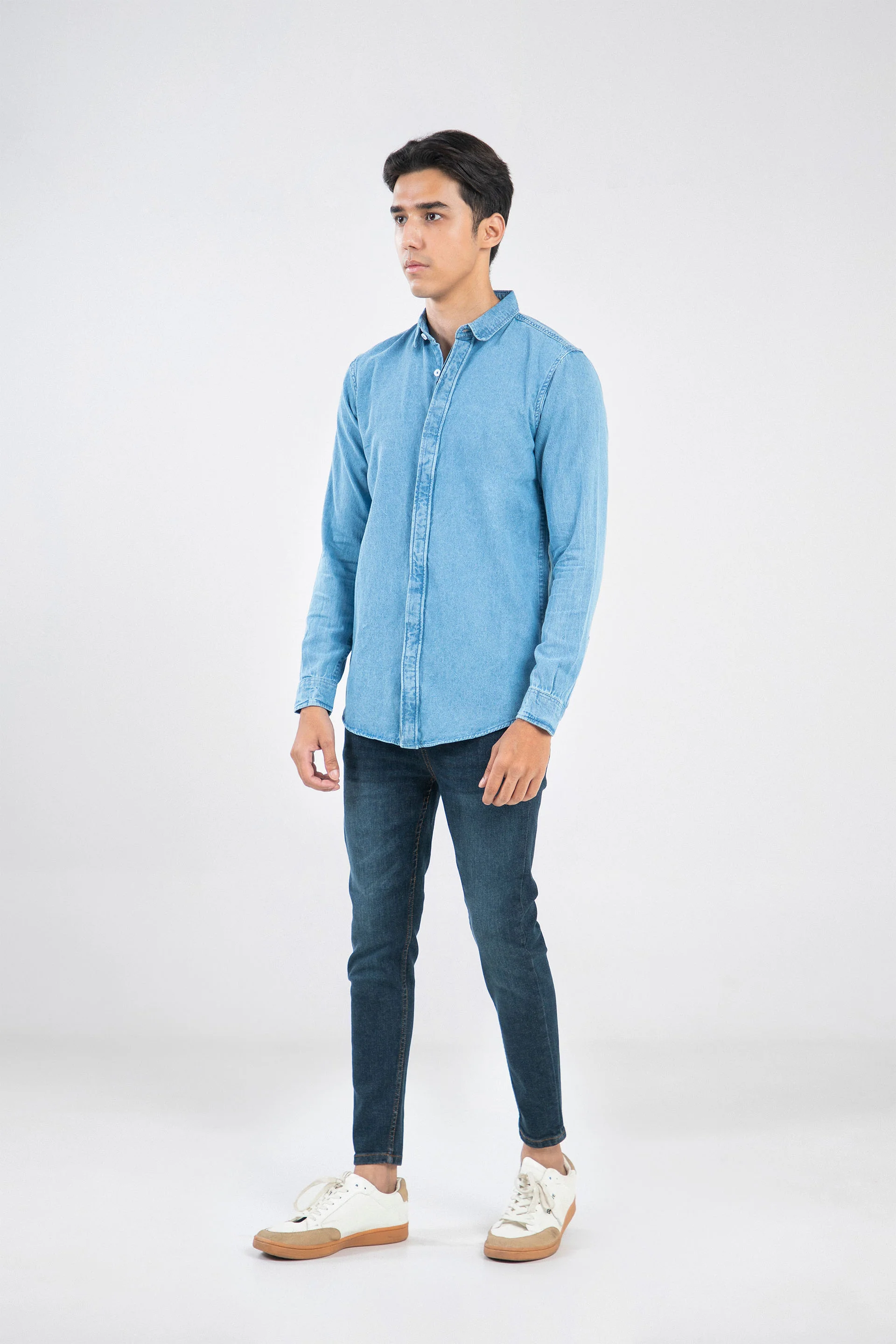 Denim Slim Shirt - Image 3