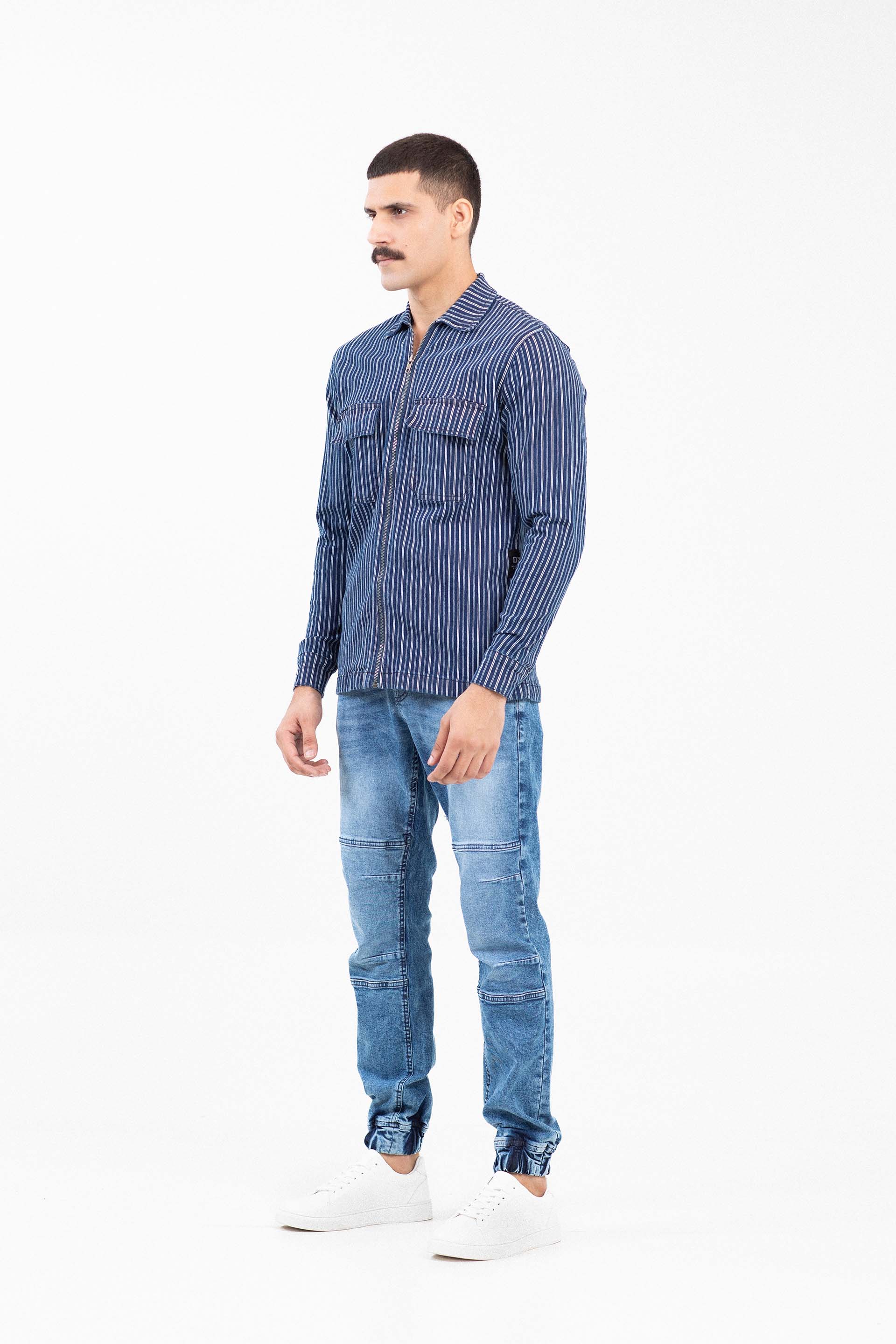 Denim Comfort Shacket - Image 3