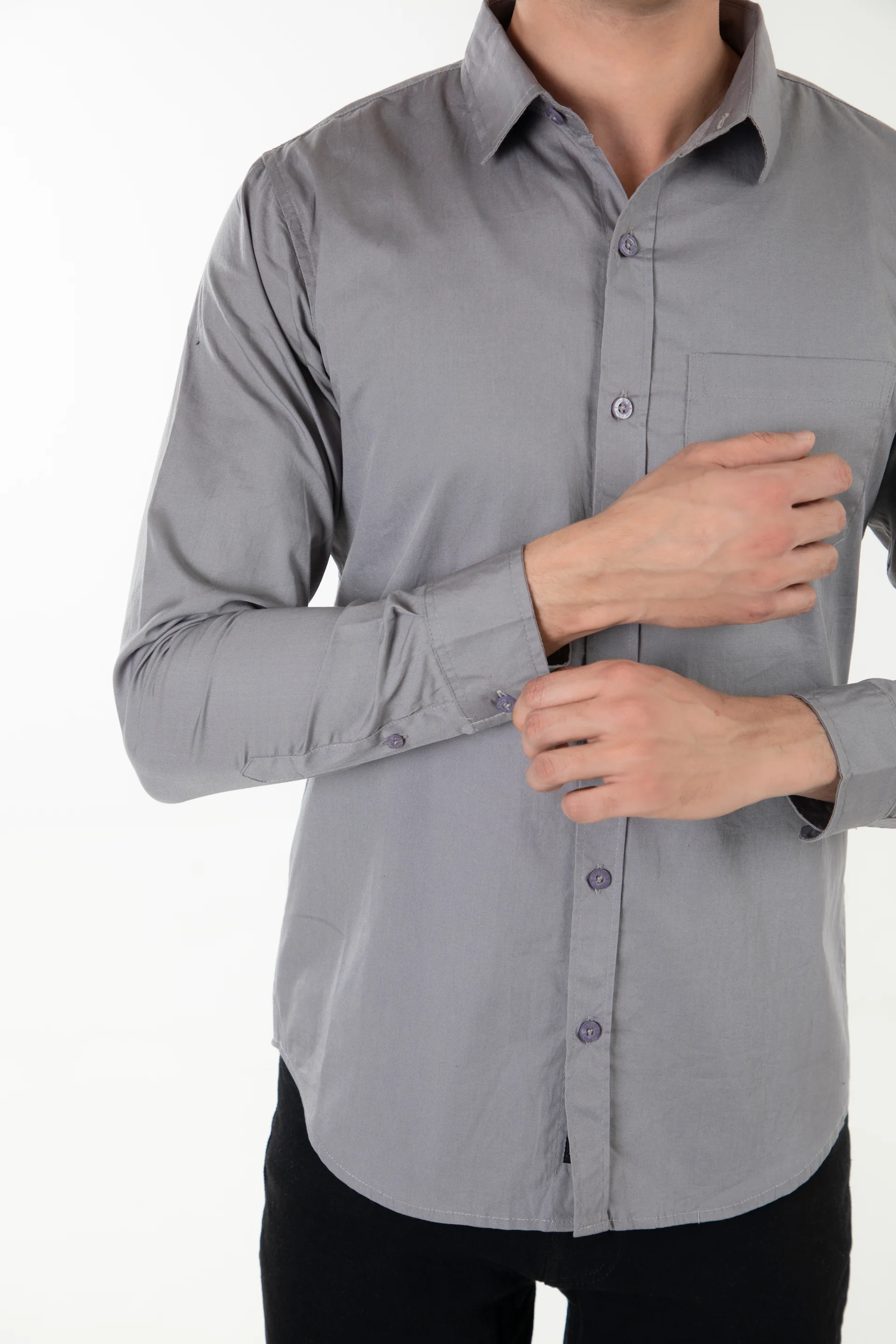 Basic Slim Fit Shirt - Image 2