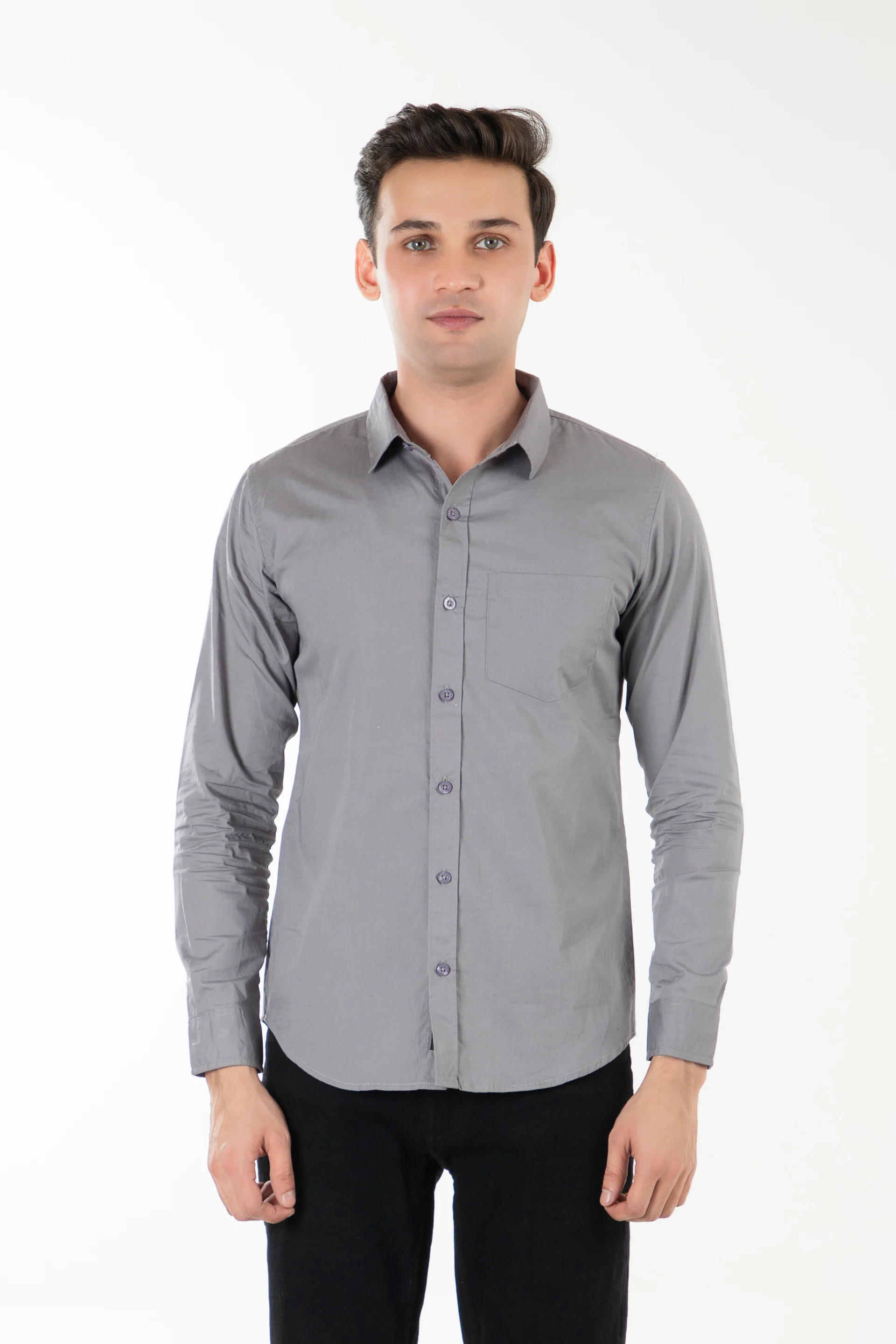 Basic Slim Fit Shirt - Image 3