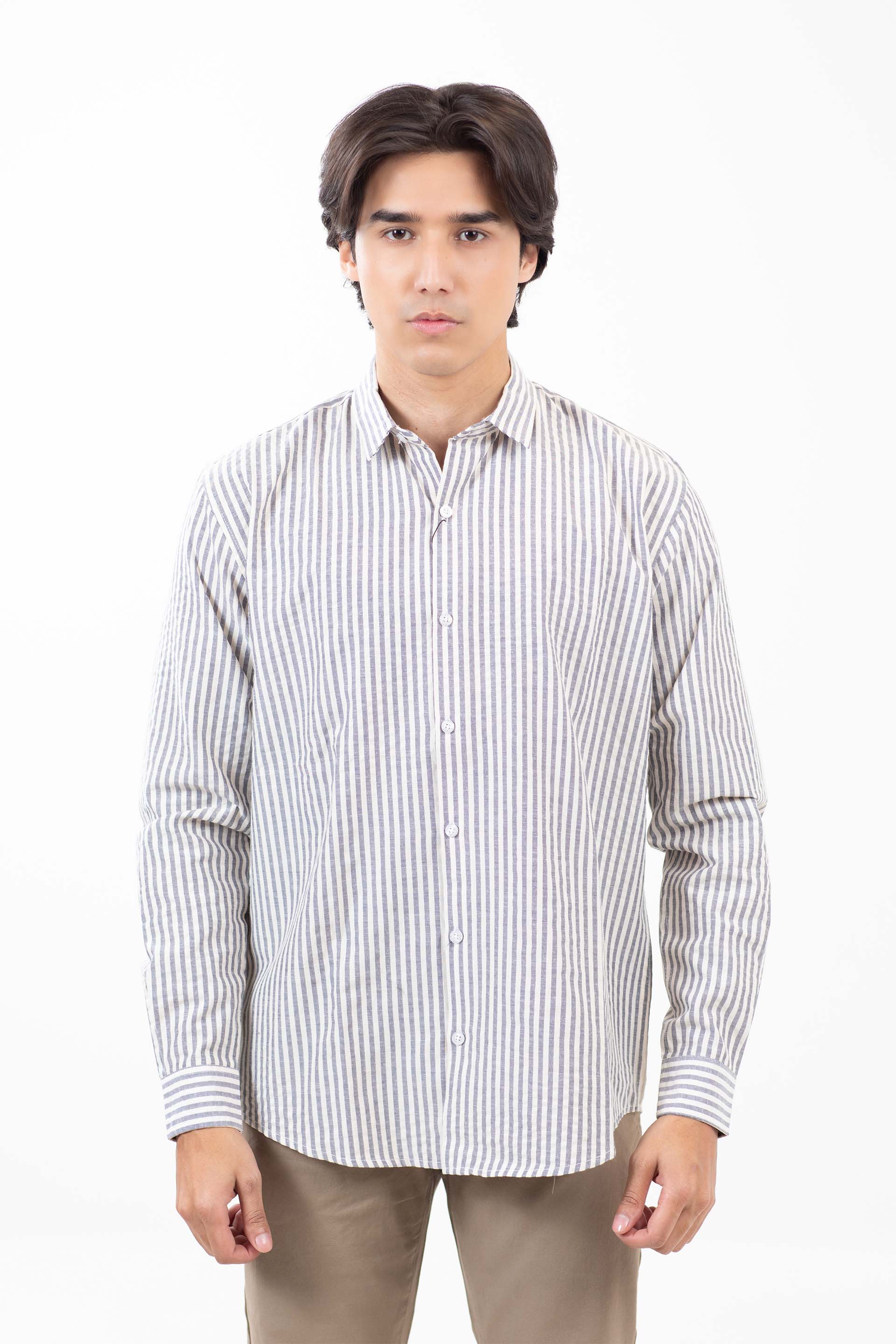 Comfort Fit Stripe Shirt - Image 3