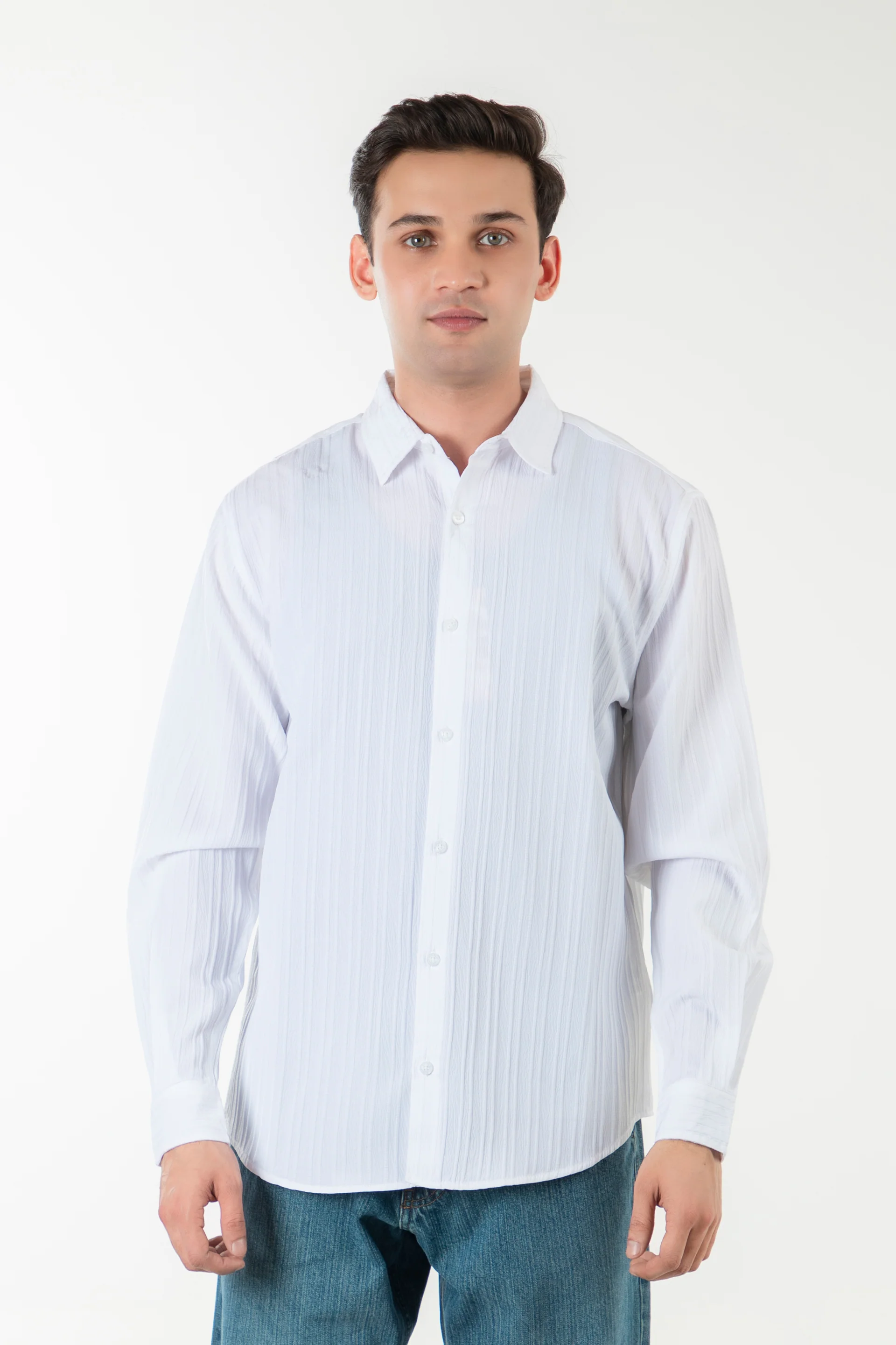 Textured Slim Shirt - Image 3