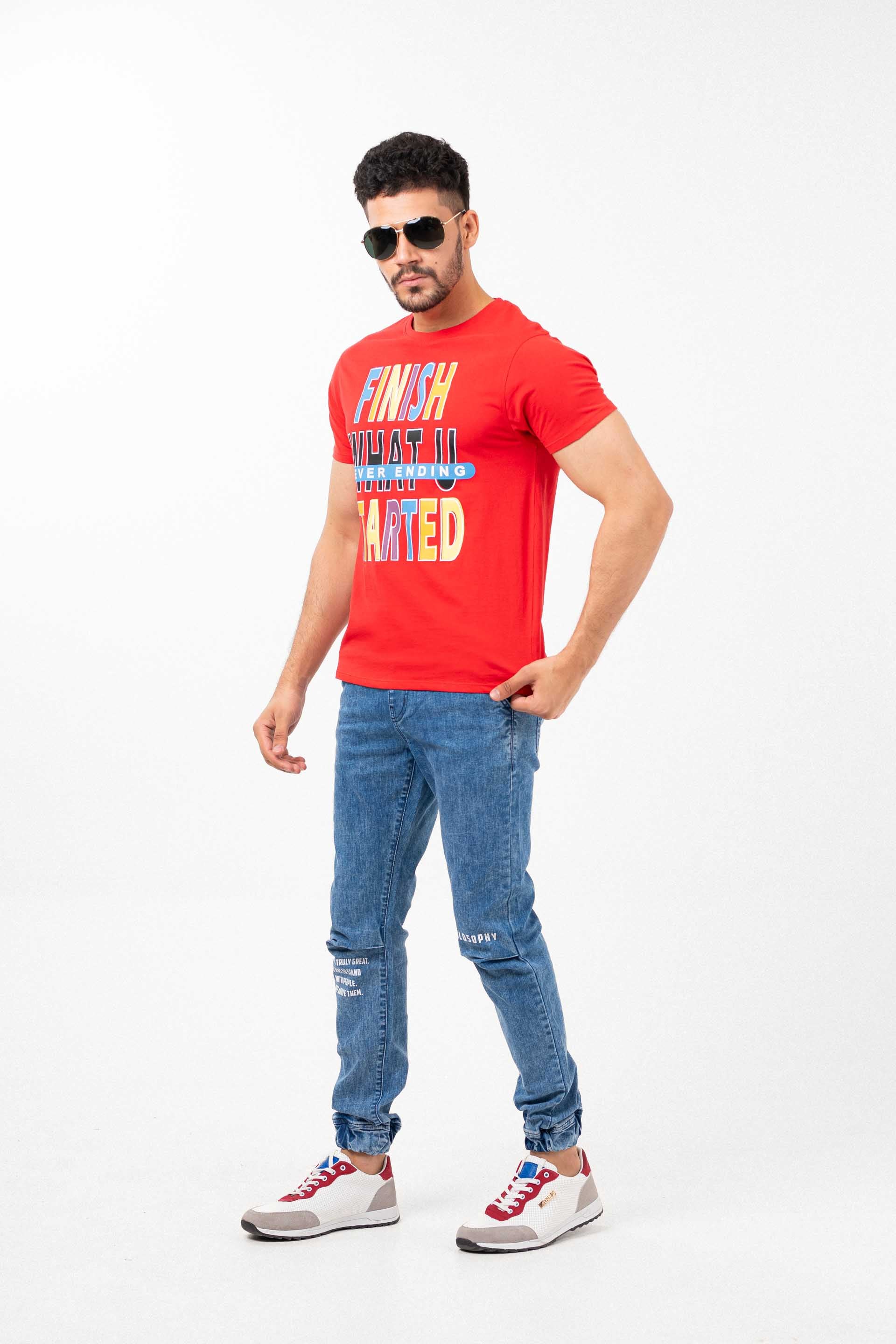 Slogan tee Red - Image 3