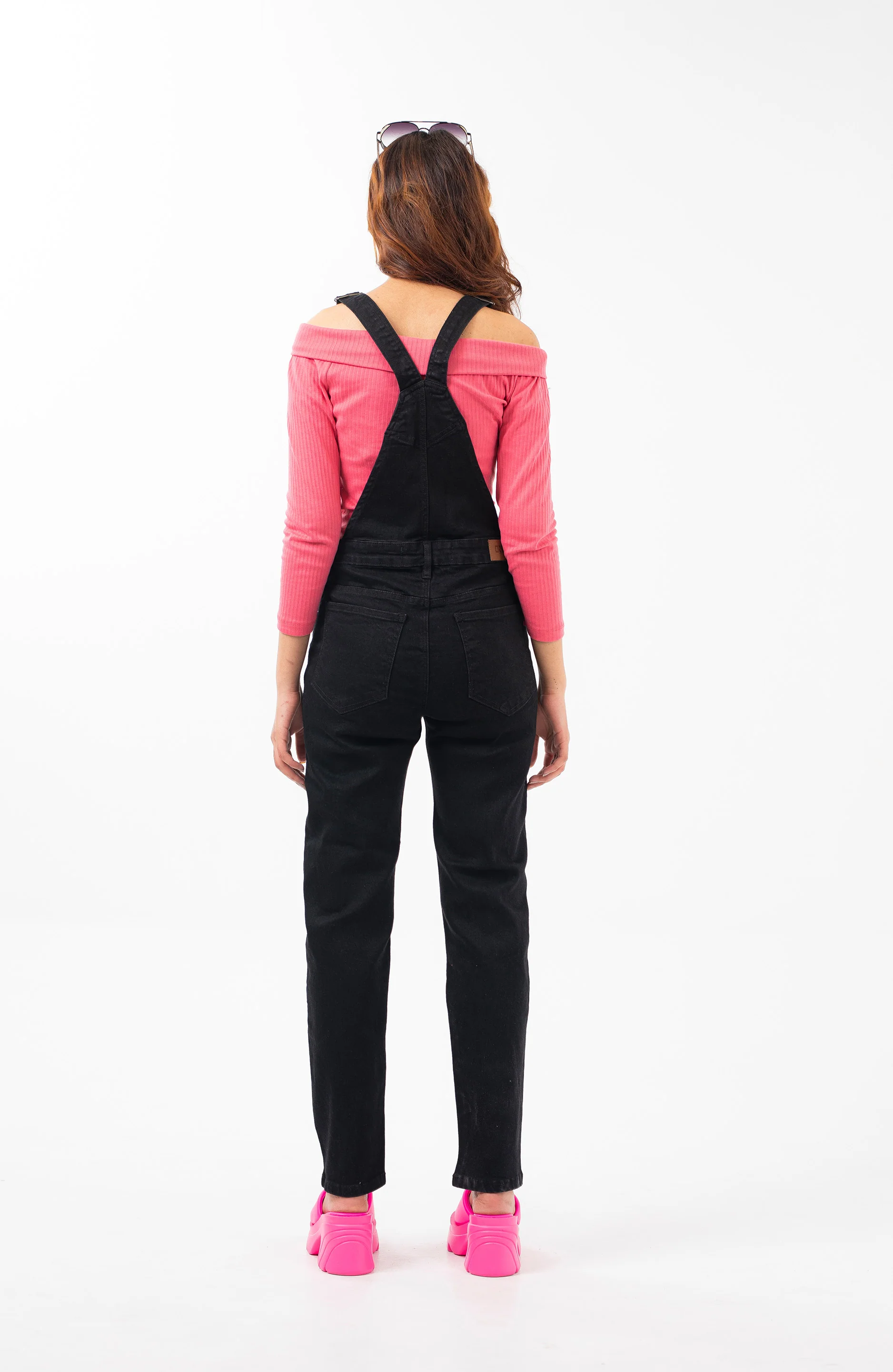 Slim Fit Dungarees Black - Image 5
